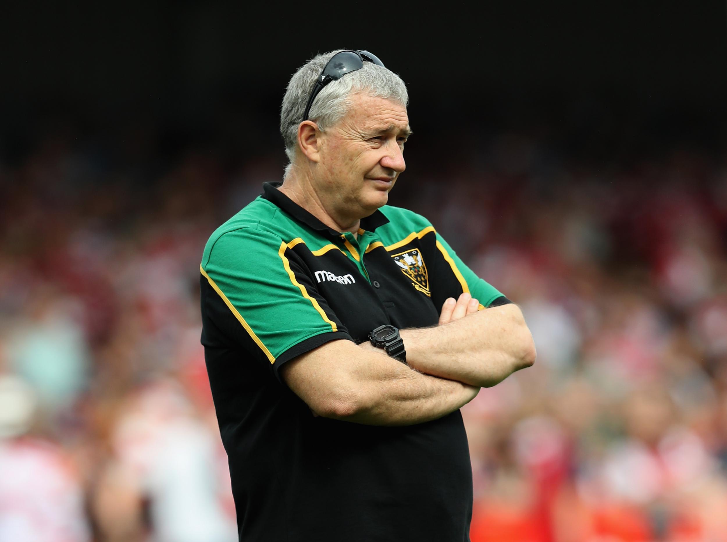 Chris Boyd watches on during his first match as Northampton Saints director