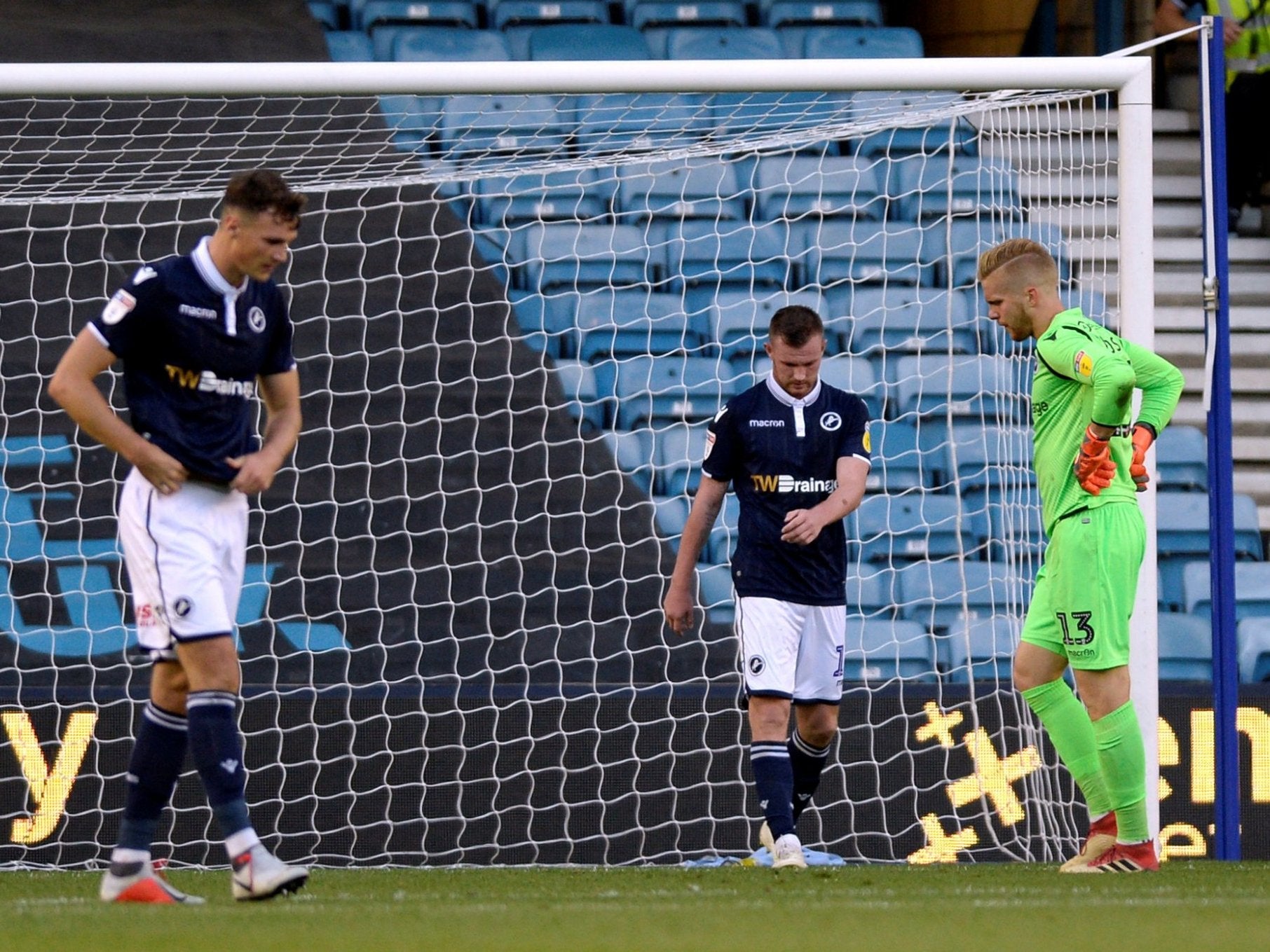 Millwall looked dejected after conceding a second