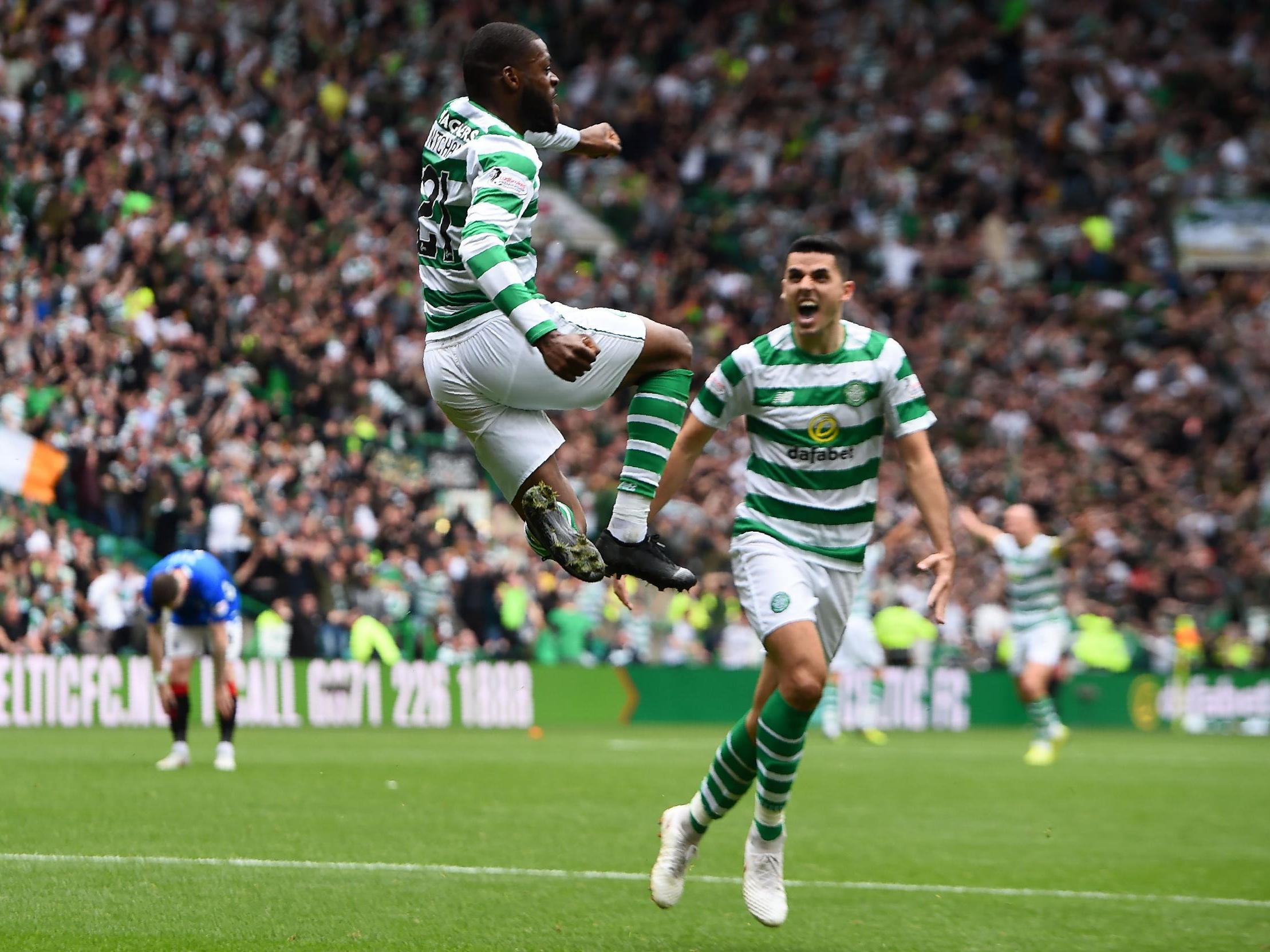 Olivier Ntcham celebrates what proved to be the winning goal