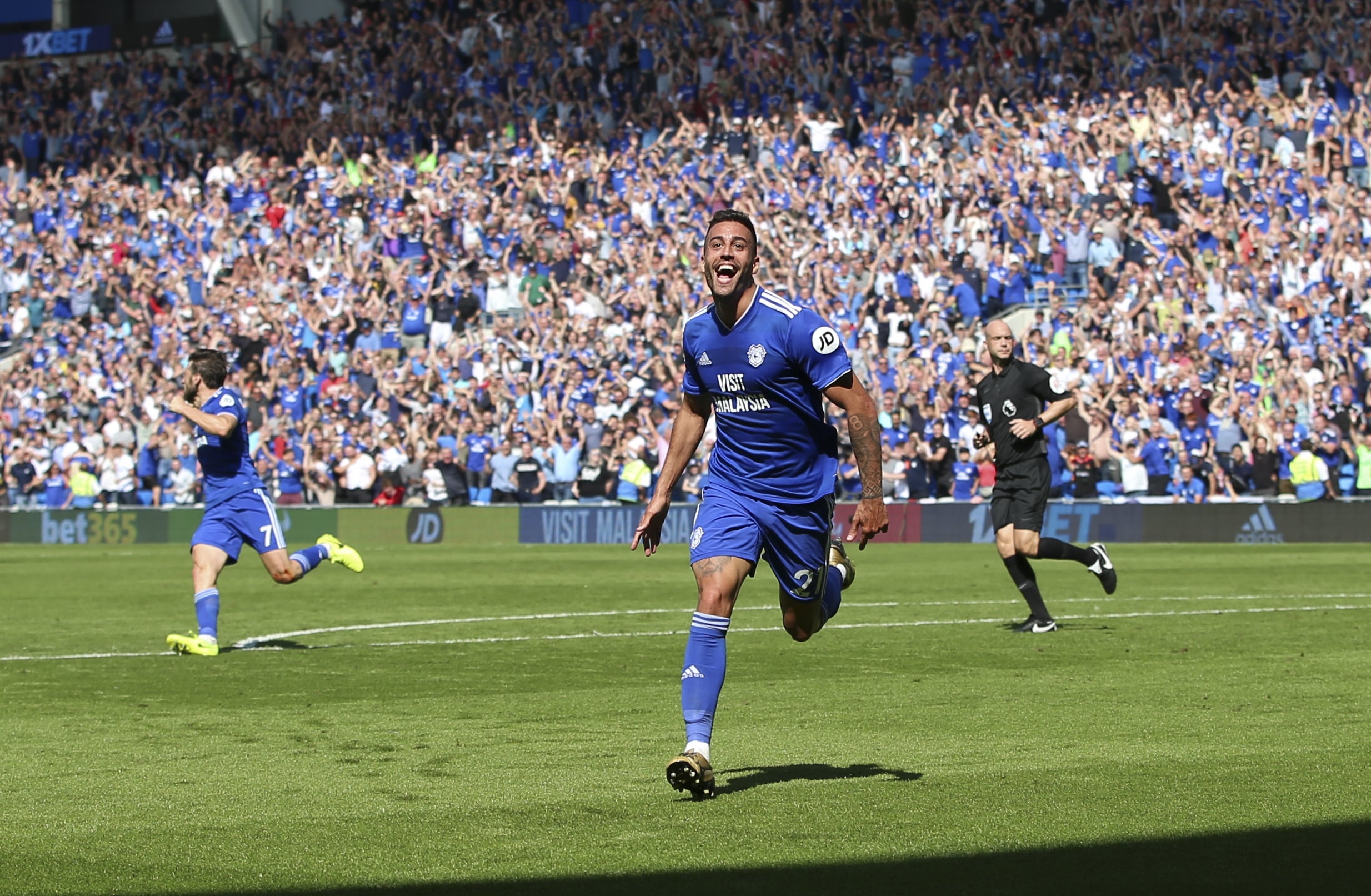 Camarasa equalised for Cardiff moments before the half-time whistle