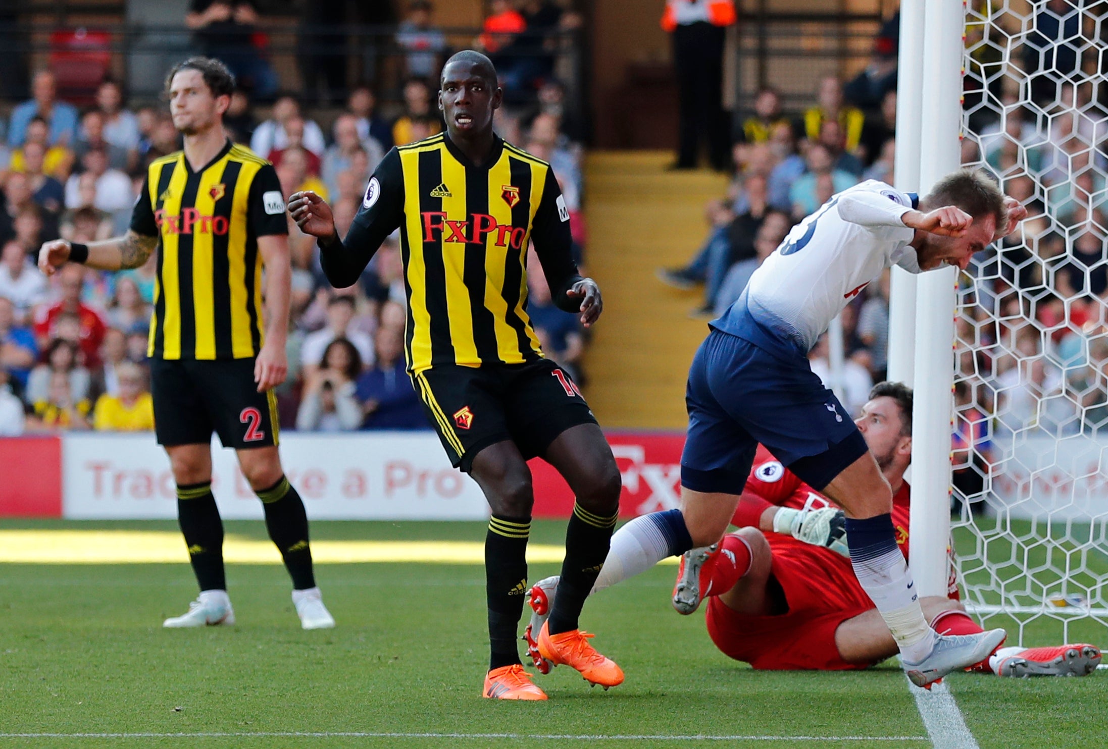 Tottenham took the lead through a Doucoure own-goal