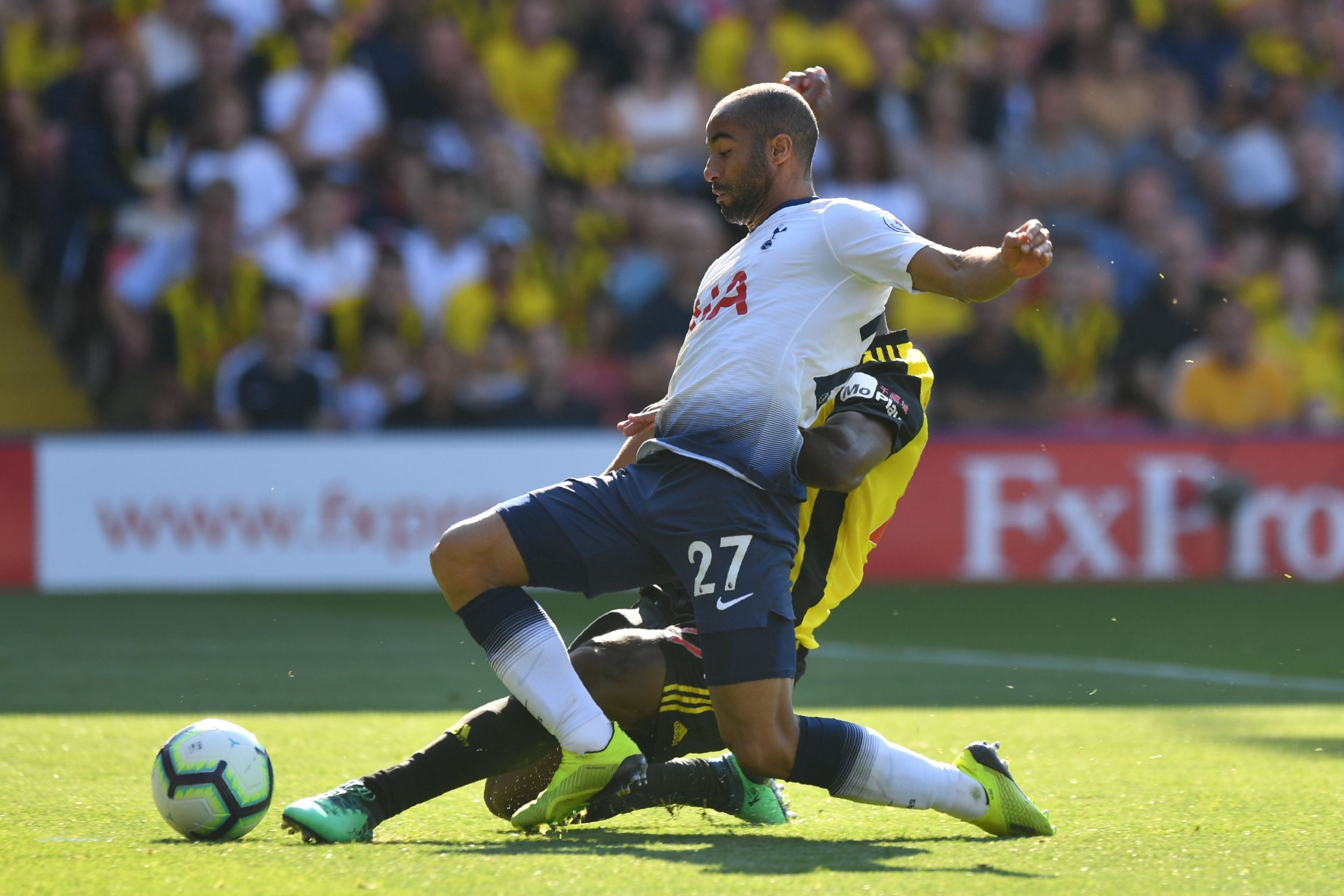 Lucas Moura in action for Spurs