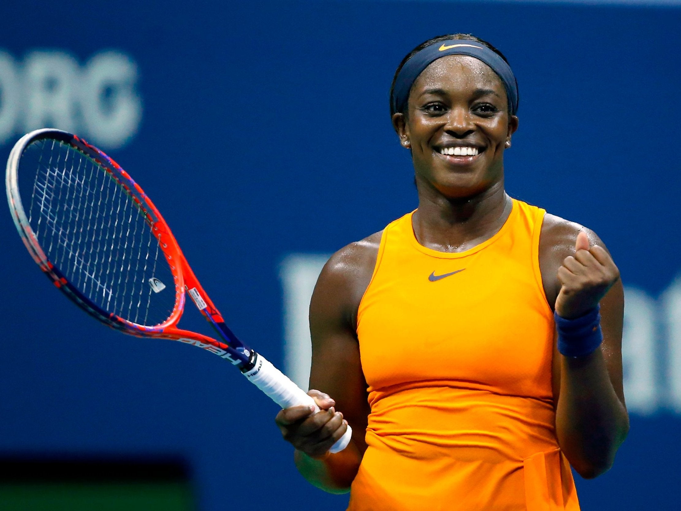 Sloane Stephens progressed to the US Open quarter-finals at the expense of Elise Mertens