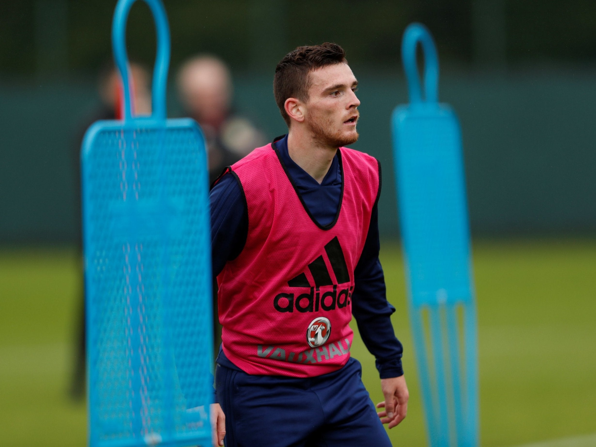 Andrew Robertson in training for Scotland this week