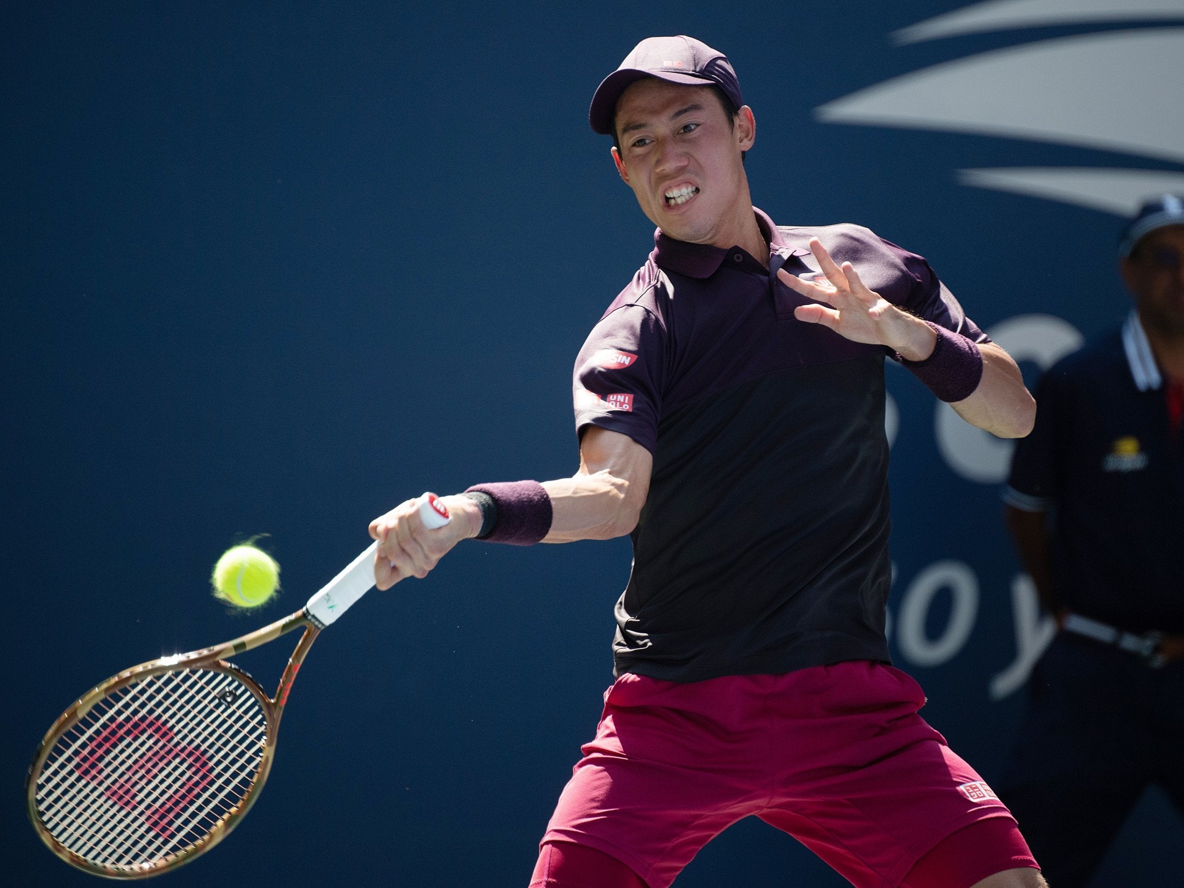 Kei Nishikori is through to the final eight at Flushing Meadows