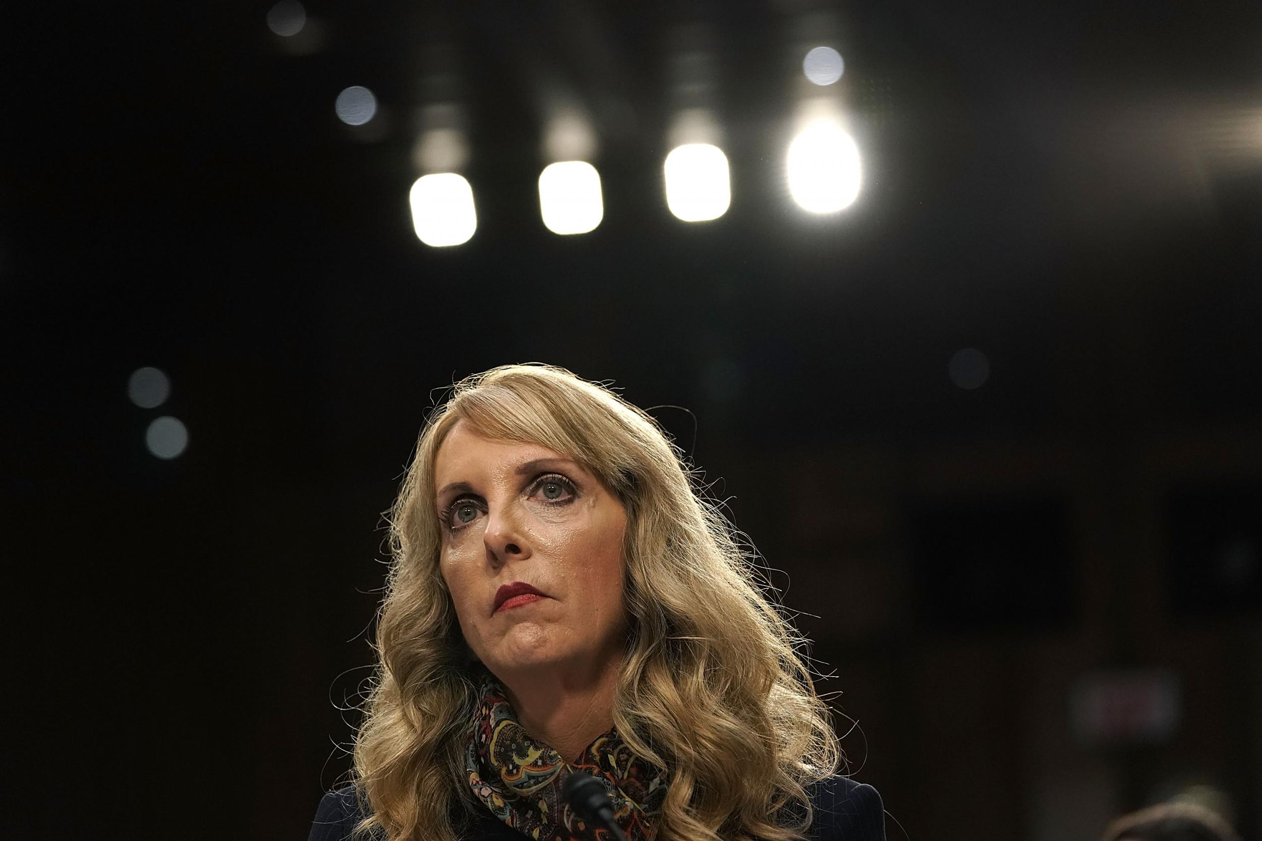 President and CEO of USA Gymnastics Kerry Perry testifies during a hearing before the Senate Commerce, Science, and Transportation Committee