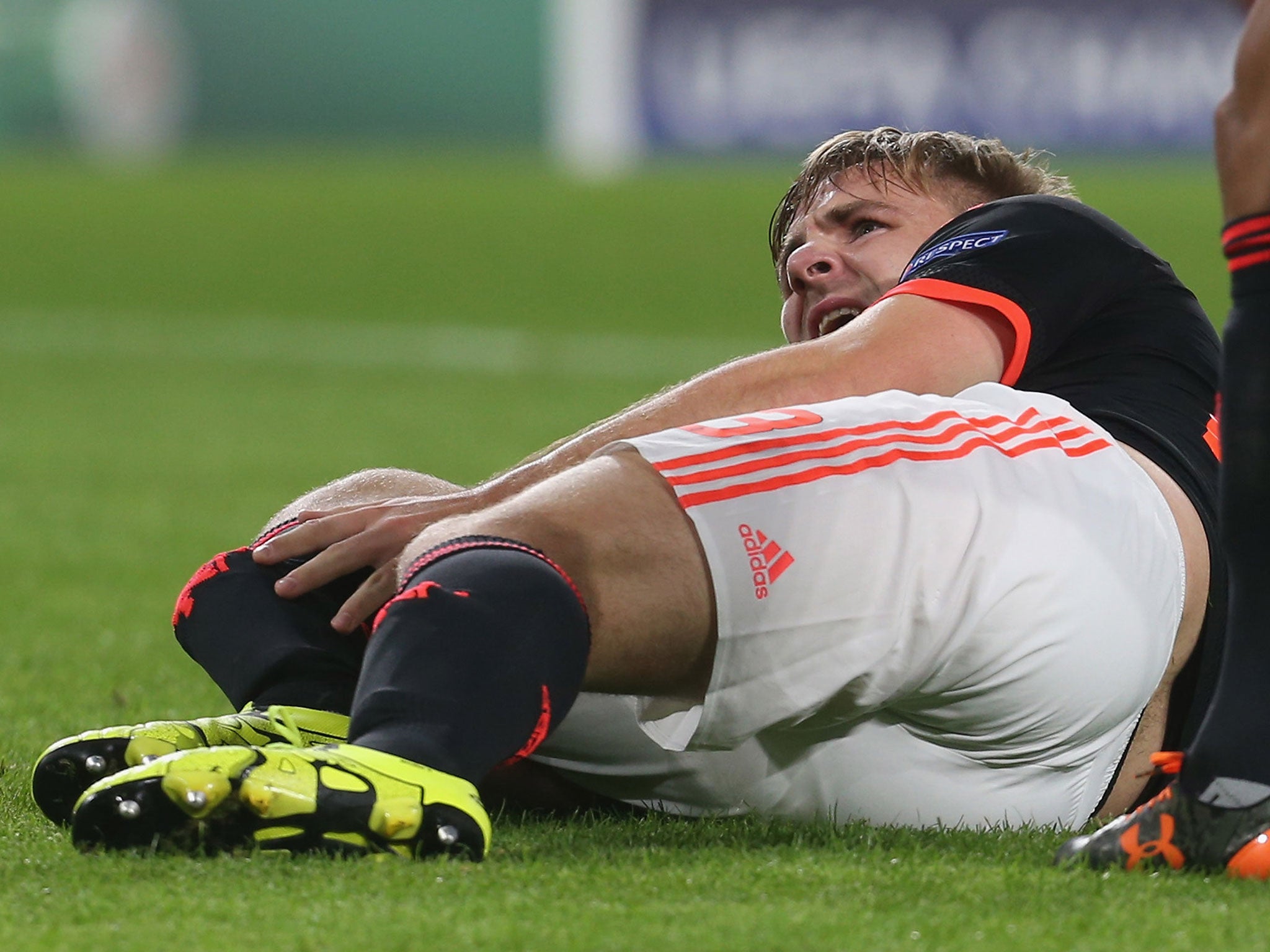 Luke Shaw broke his fibula and tibia in his right leg during a Champions League clash with PSV