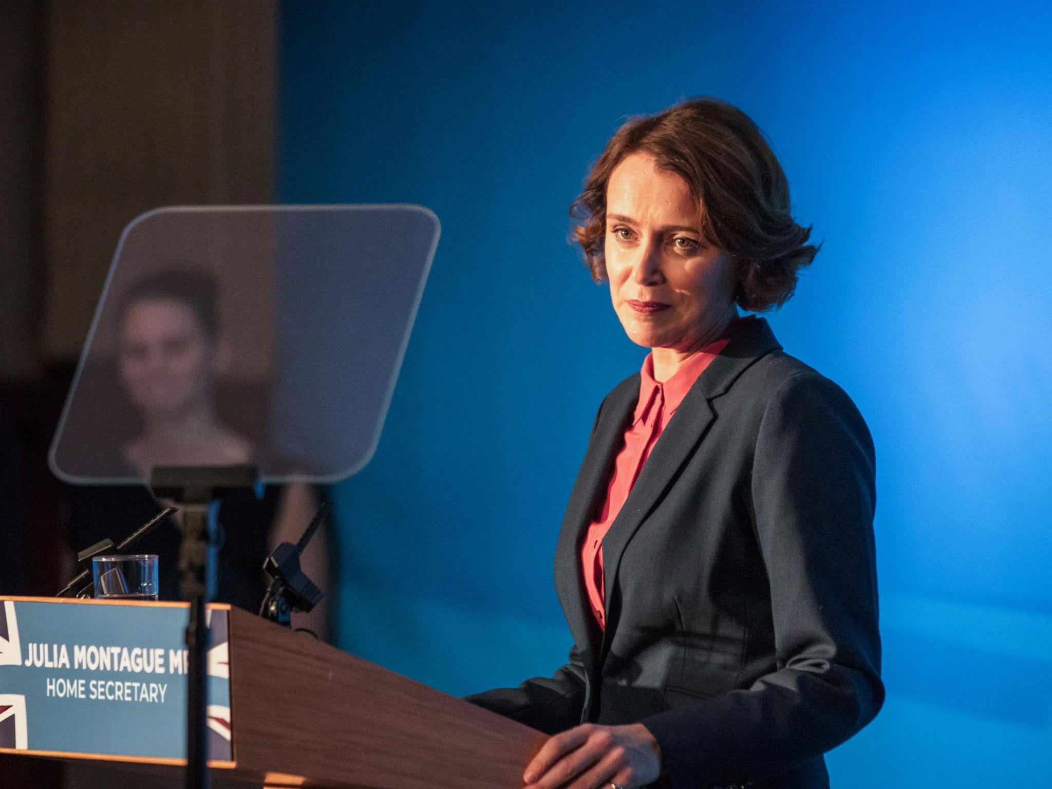 Keeley Hawes said she took inspiration from Amber Rudd for her portrayal of the home secretary (BBC)