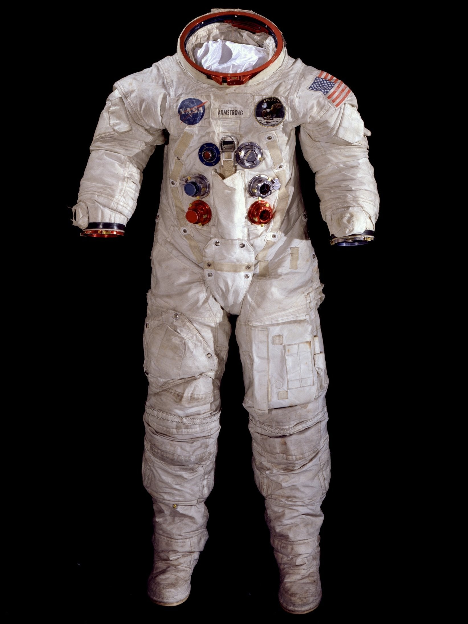 Space invaders: the ravages of time are affecting Neil Armstrong’s suit (Mark Avin / Smithsonian National Air and Space Museum)