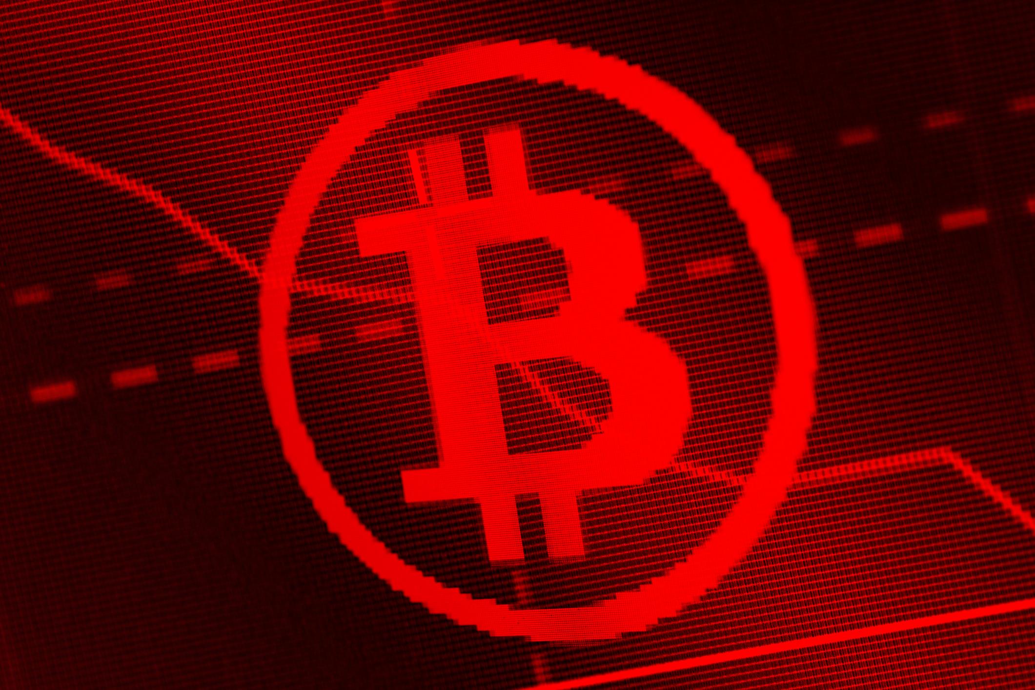 Bitcoin fell in price from $34,000 to below $29,000 on Monday morning