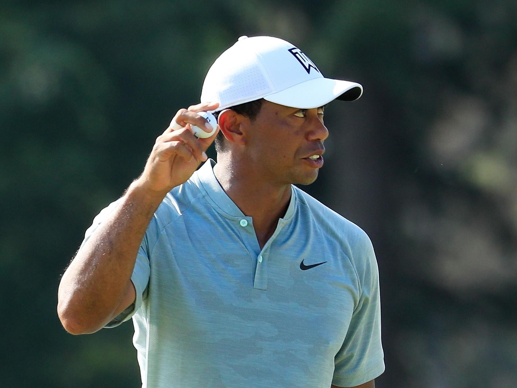 Woods shot a best round since 2013 at Aronimink