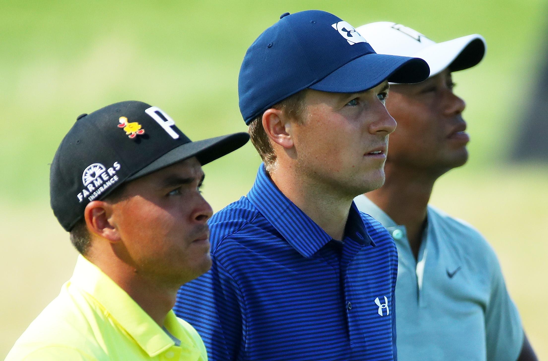 Rickie Fowler and Jordan Spieth joined Woods on Thursday