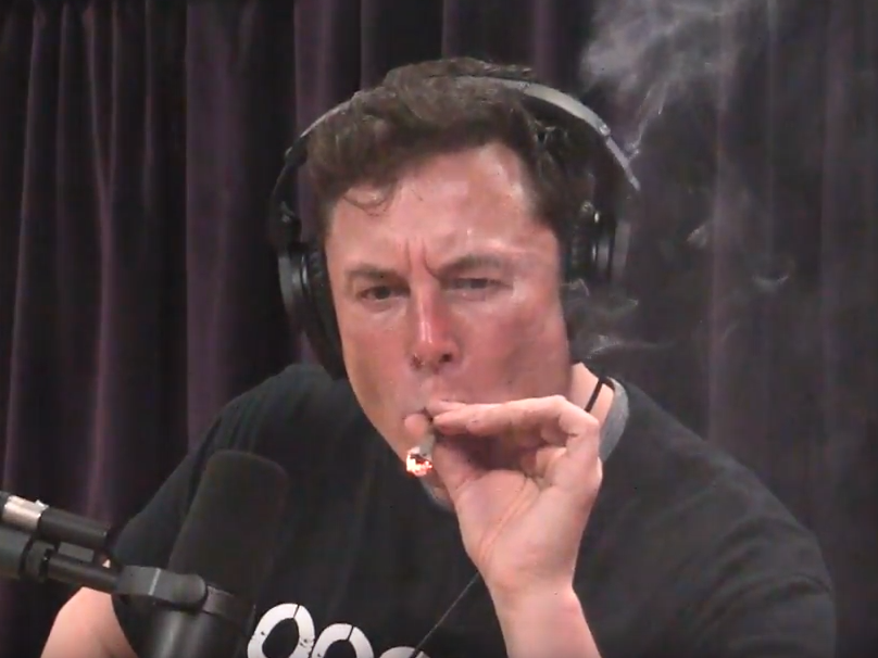 Elon Musk smokes cannabis live on the Joe Rogan Experience