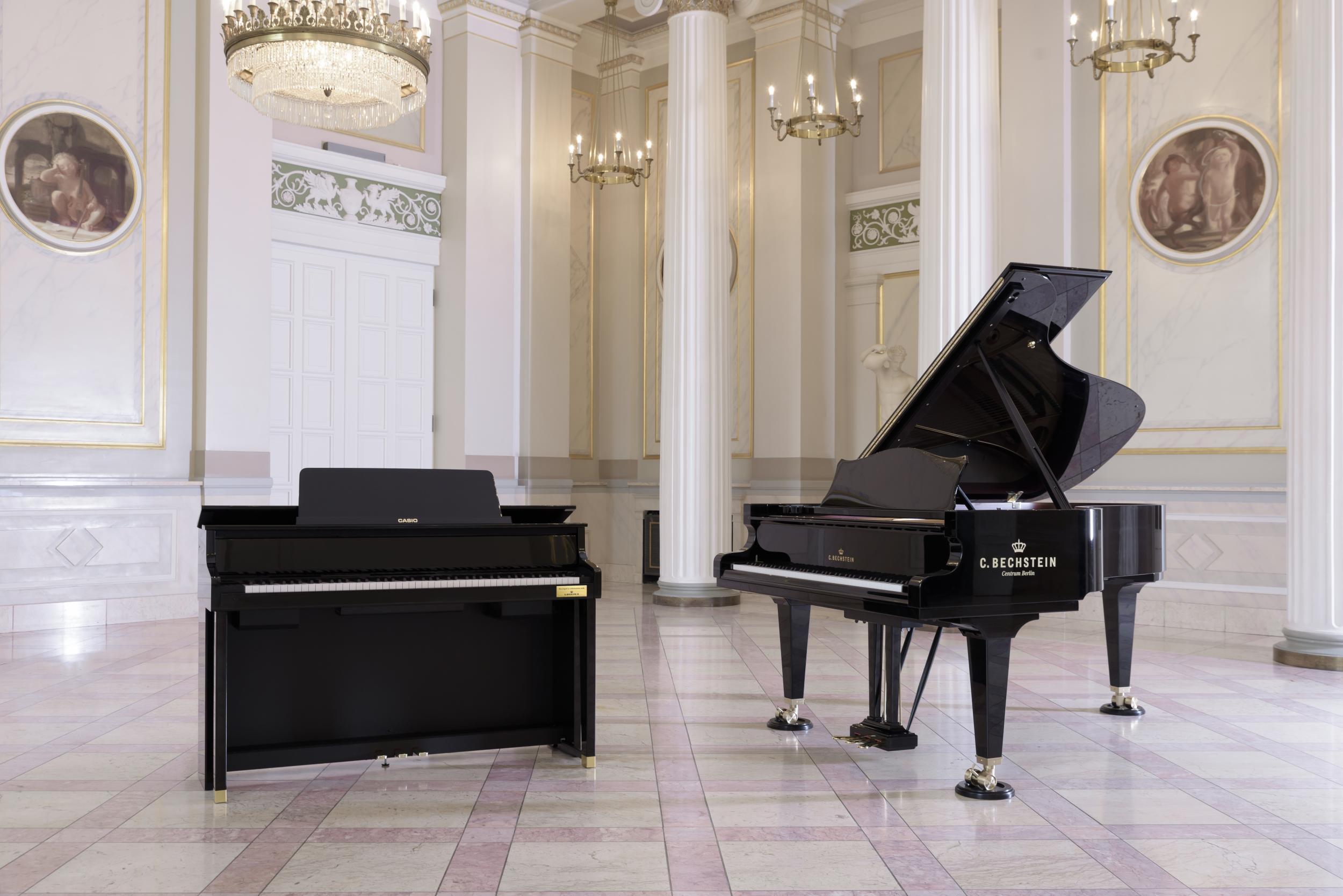 Models featured: Celviano Grand Hybrid GP-500 and Acoustic C Bechstein Concert Grand