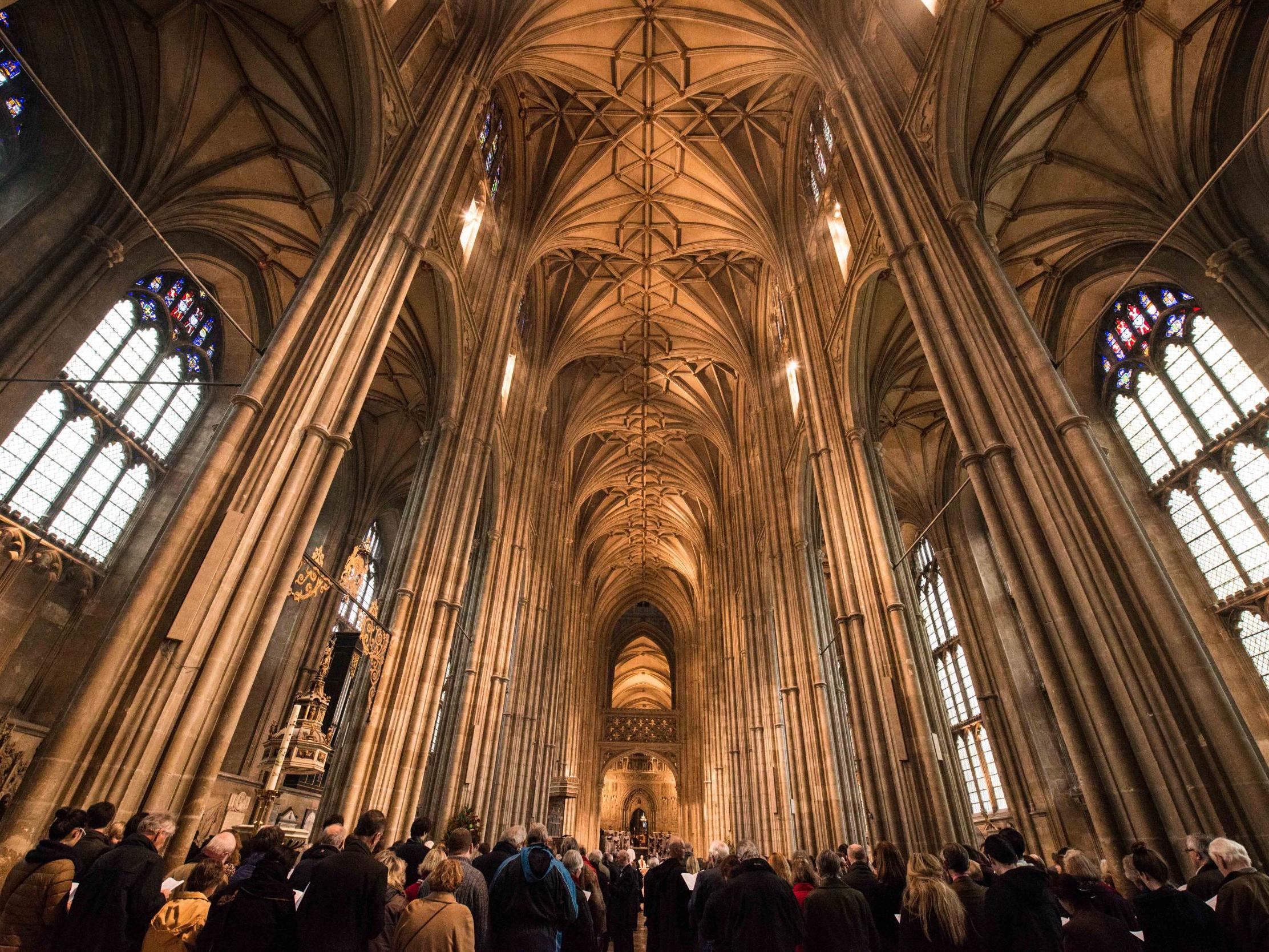 The Archbishop of Canterbury Justin Welby delivers his sermon to the congregation at Canterbury Cathedral on Christmas Day 2015