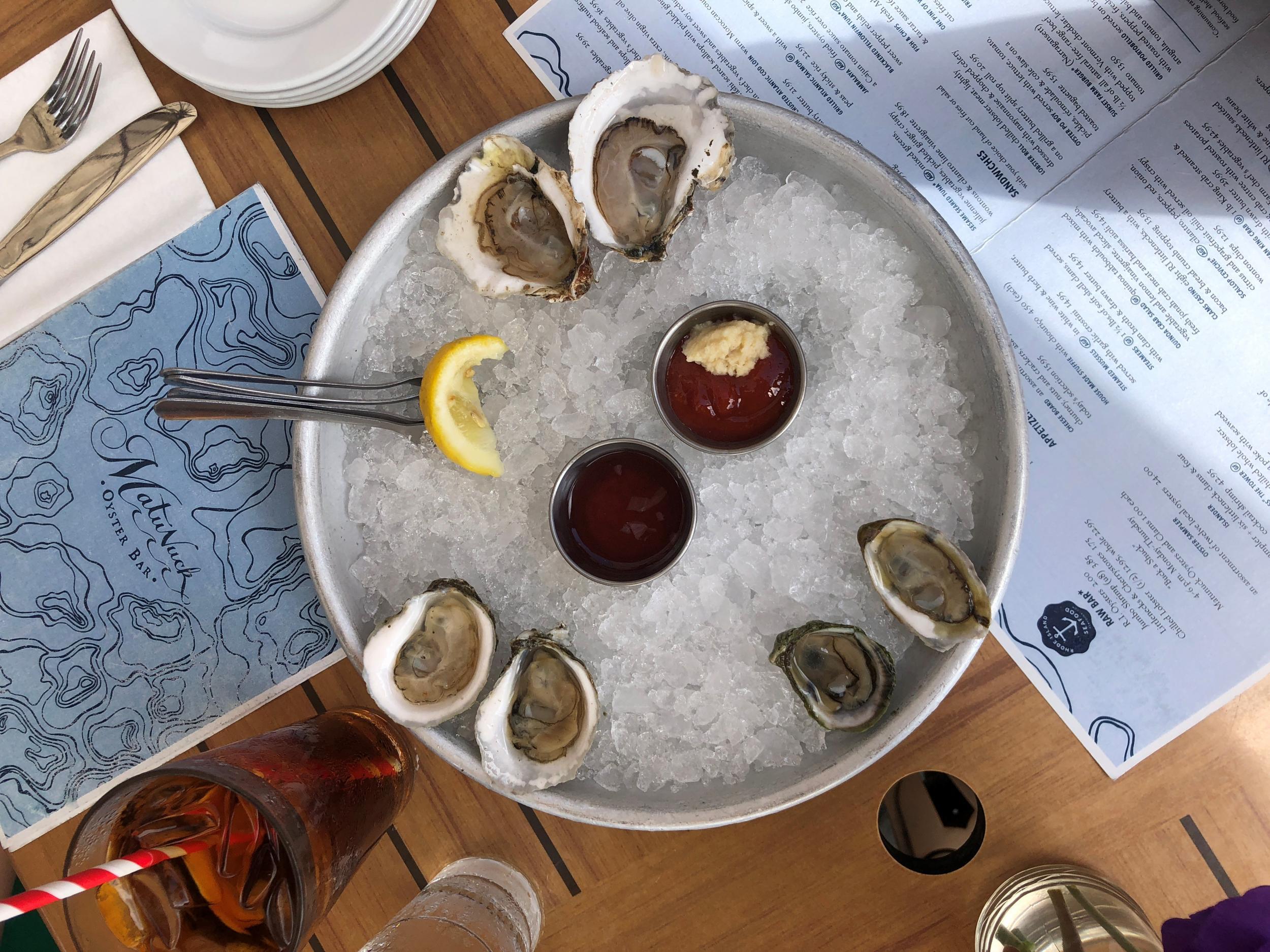 Want to eat oysters fresh from the ... pond? Try Matunuck Oyster Bar (Joel Porter)