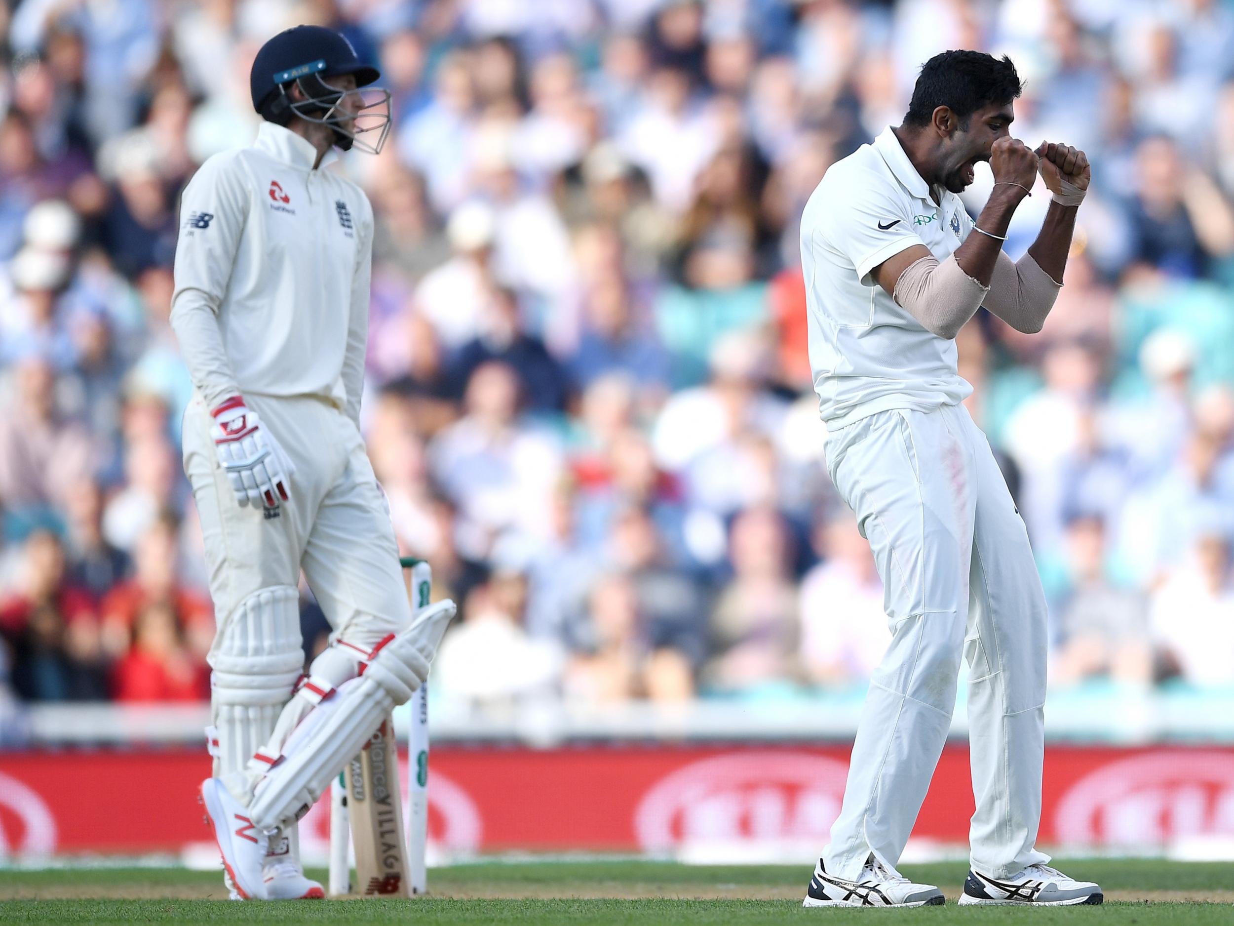 Root was given out by lbw before scoring a run