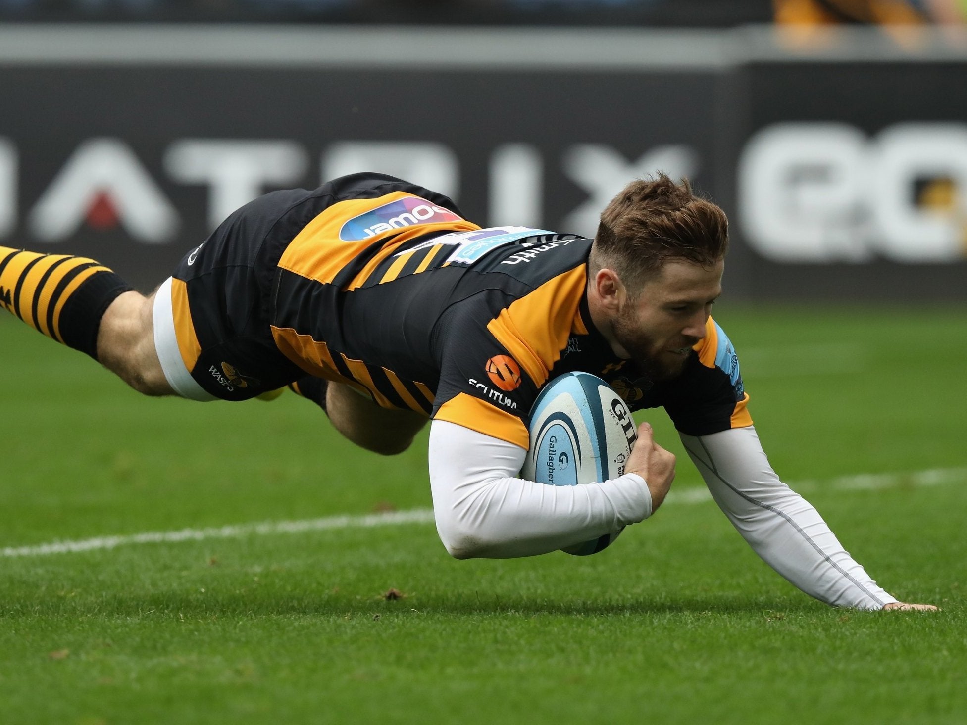 Elliot Daly scored an early try the kick-start the points-fest (Getty)