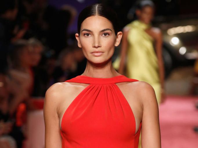 Lily Aldridge walked in Brandon Maxwell’s Spring Summer 2019 show