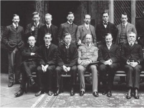 Clement Attlee (first left) at Toynbee Hall in 1910