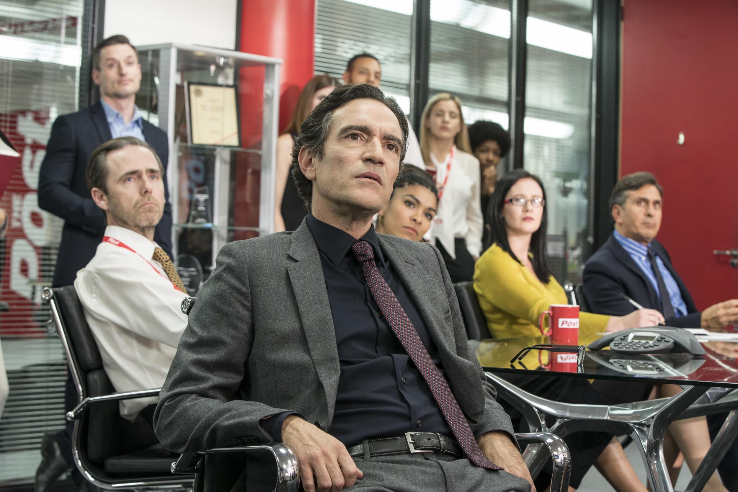 In conference: Ben Chaplin plays a ruthless tabloid editor in Press