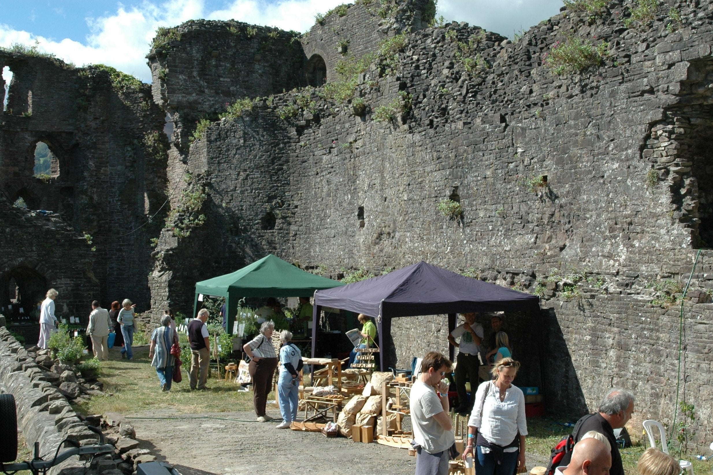 This year there’s a new farmyard precinct by the ruined Abergavenny Castle