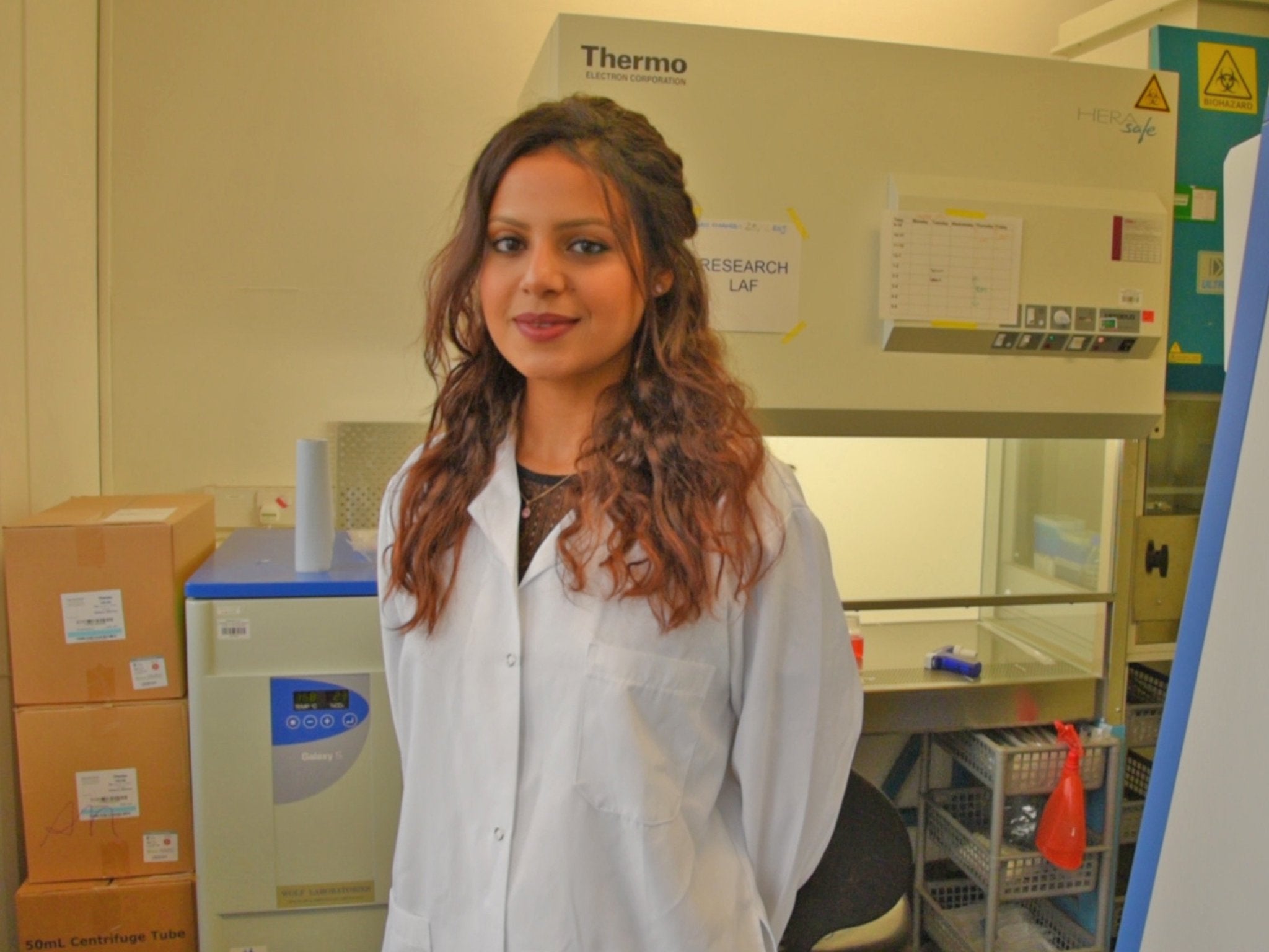 Yara Issa fled Syria to study in the UK, carrying out research into medicines that prevent cancer