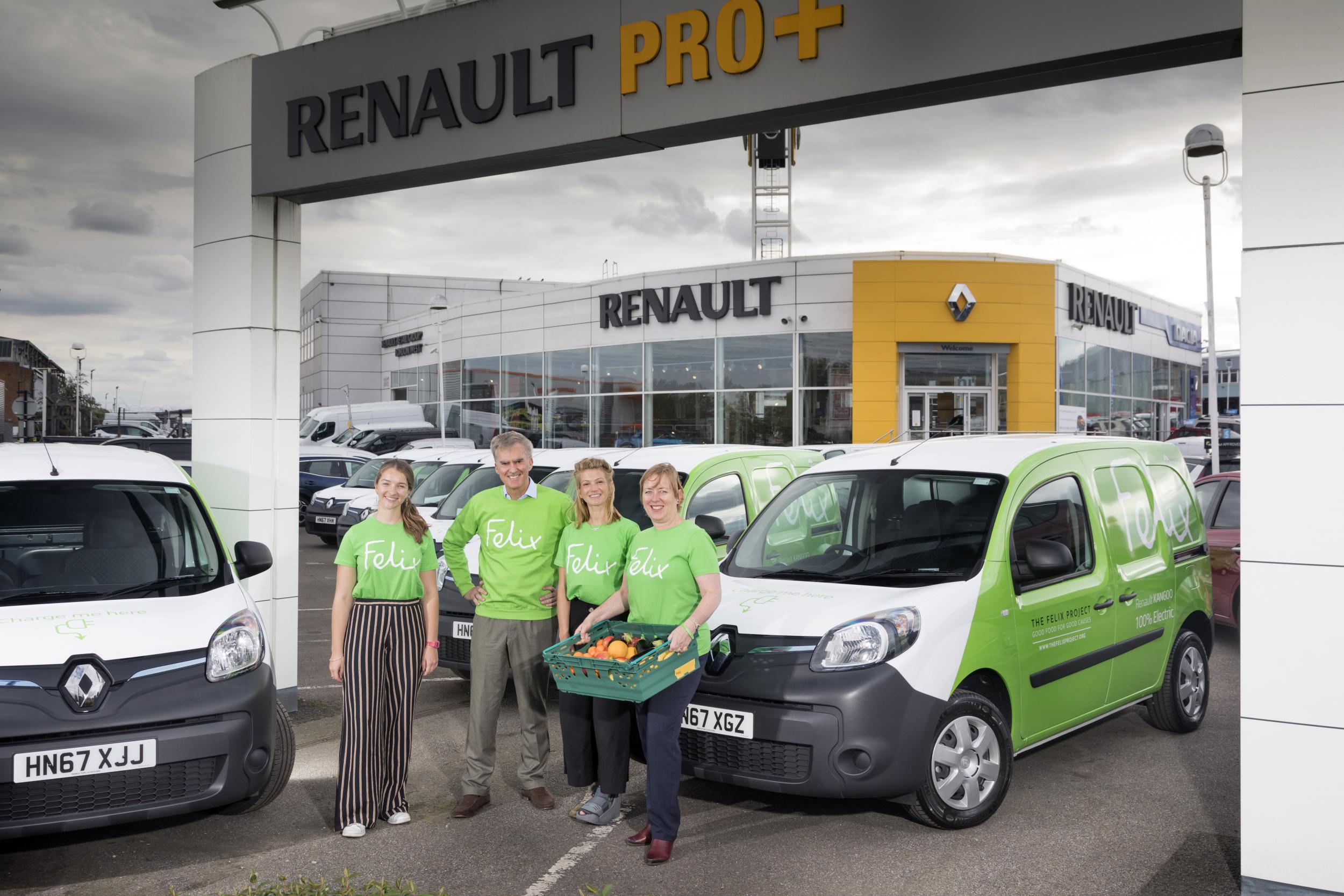 The Felix Project uses donated Renault electric vans to deliver fresh but discarded produce to charities, schools and food banks