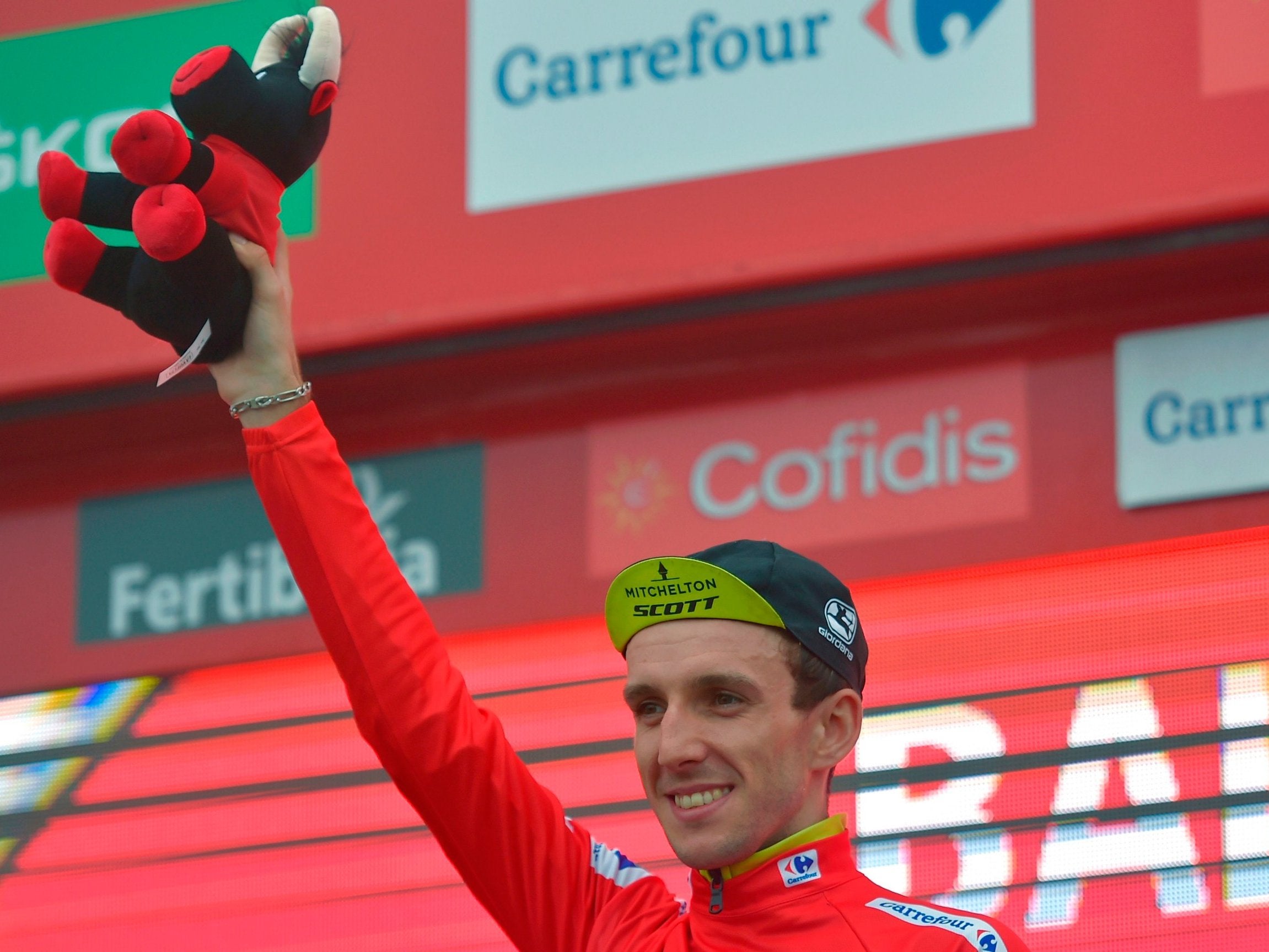 Briton’s Simon Yates retained the red jersey in 2018