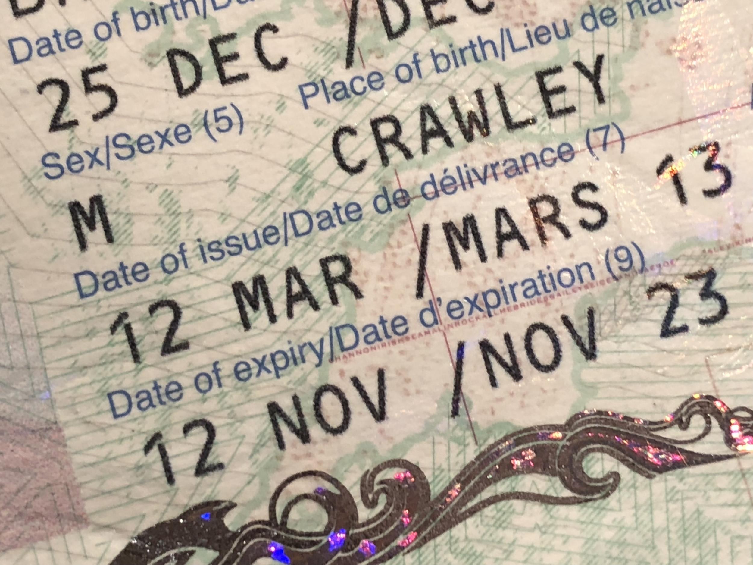 Date line: a passport with a full nine months of extra validity