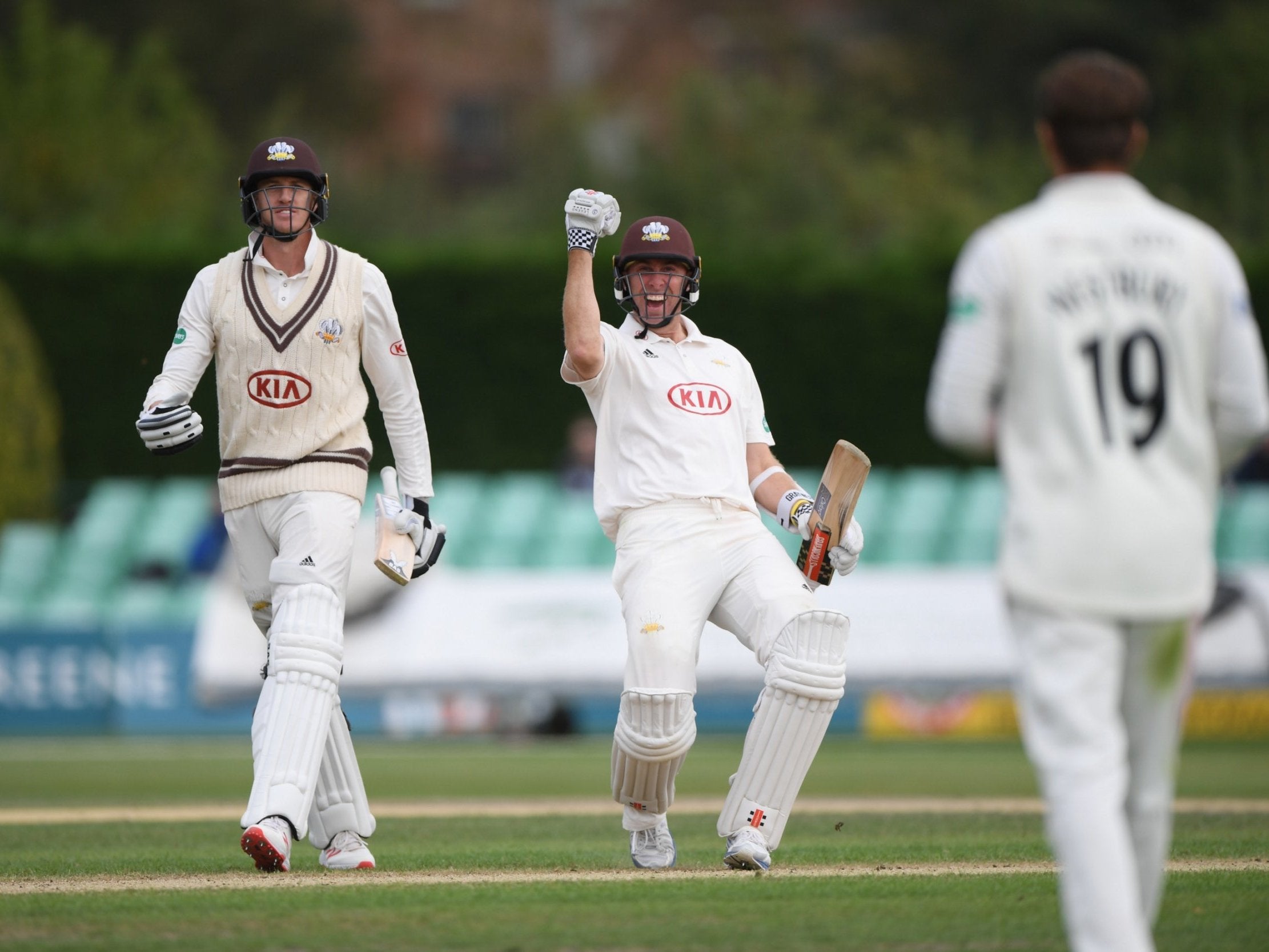 Morne Morkel, left, and Rikki Clarke celebrate the triumph