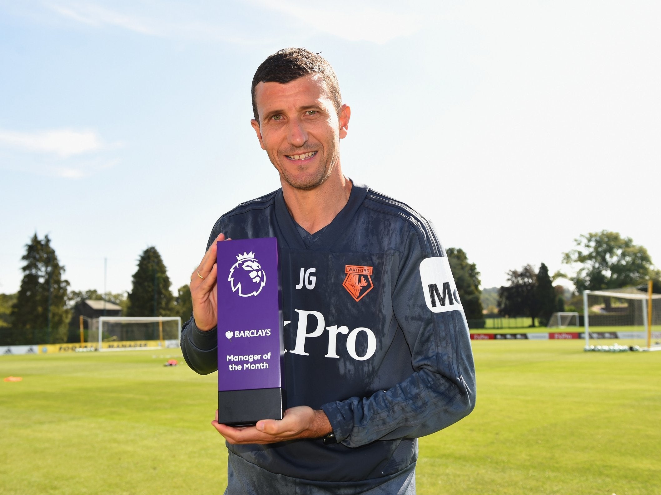 Javi Gracia was named August manager of the month