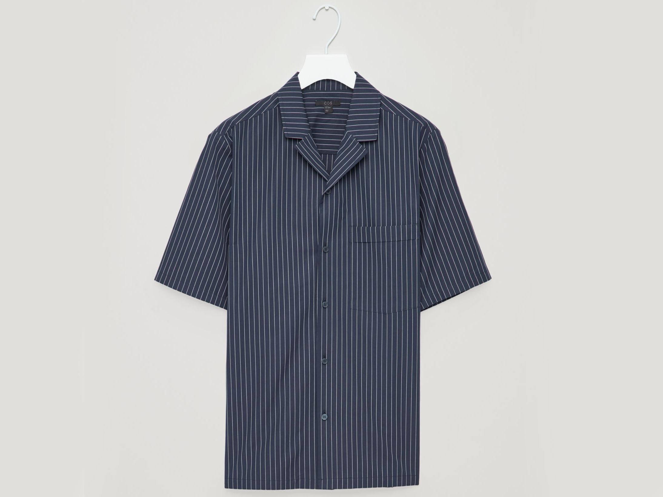 Short-Sleeved Pinstriped Shirt, £55, Cos