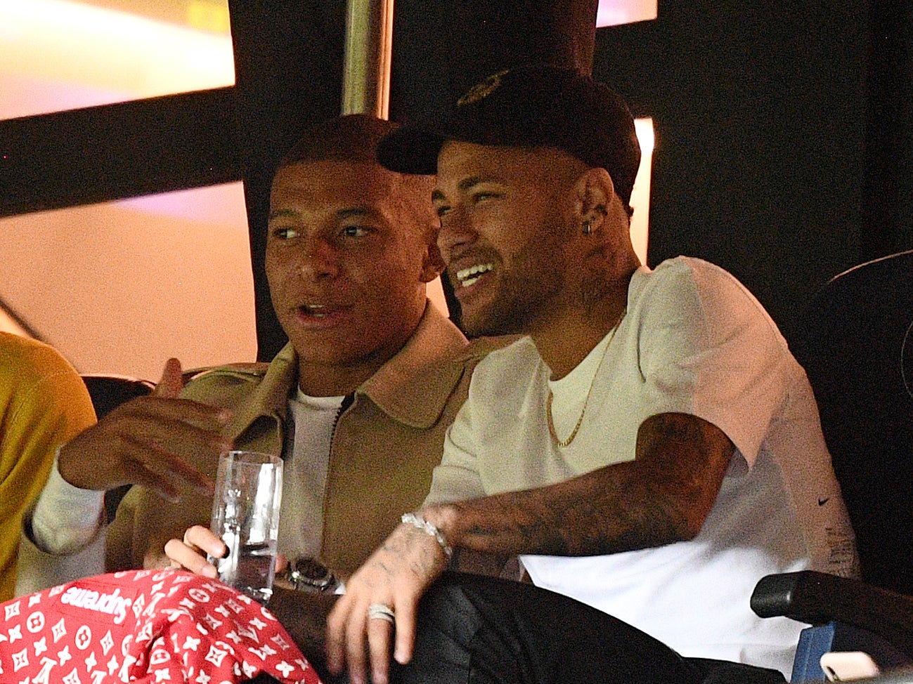 Kylian Mbappe and Neymar watched PSG's last league game from the stands but will play against Liverpool