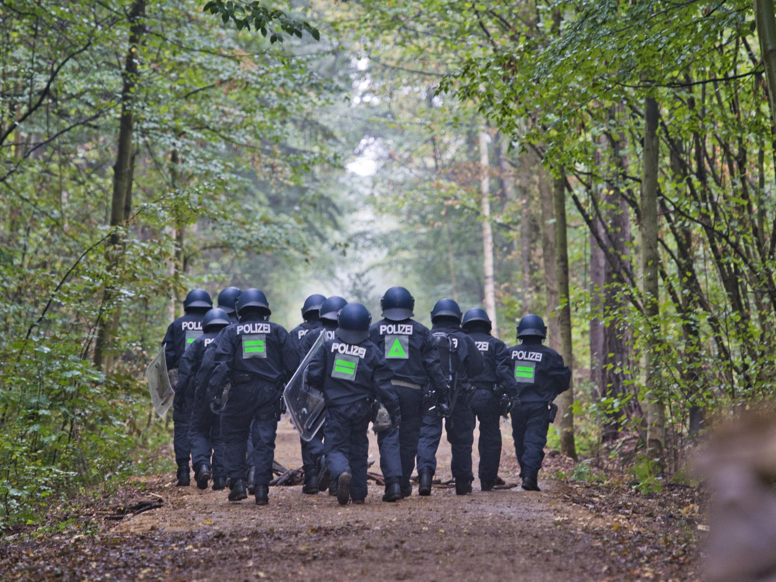 Police began to clear the protesters from the trees after the state government of North Rhine-Westphalia declared that the tree houses violated local fire codes