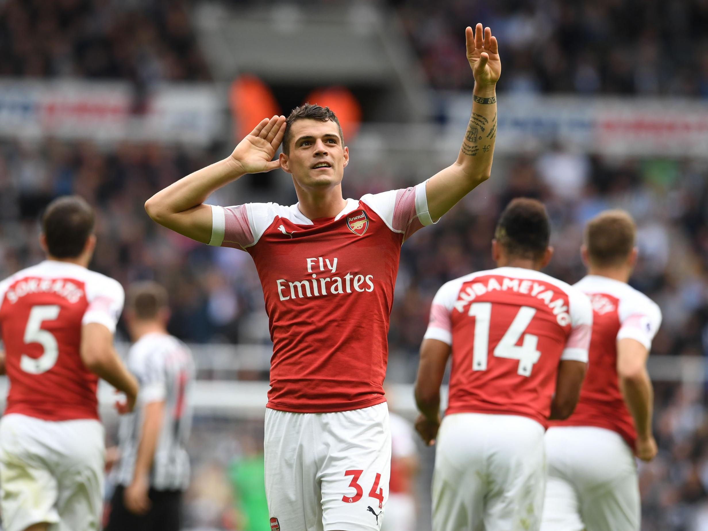 Granit Xhaka hit a fine free-kick to break the deadlock