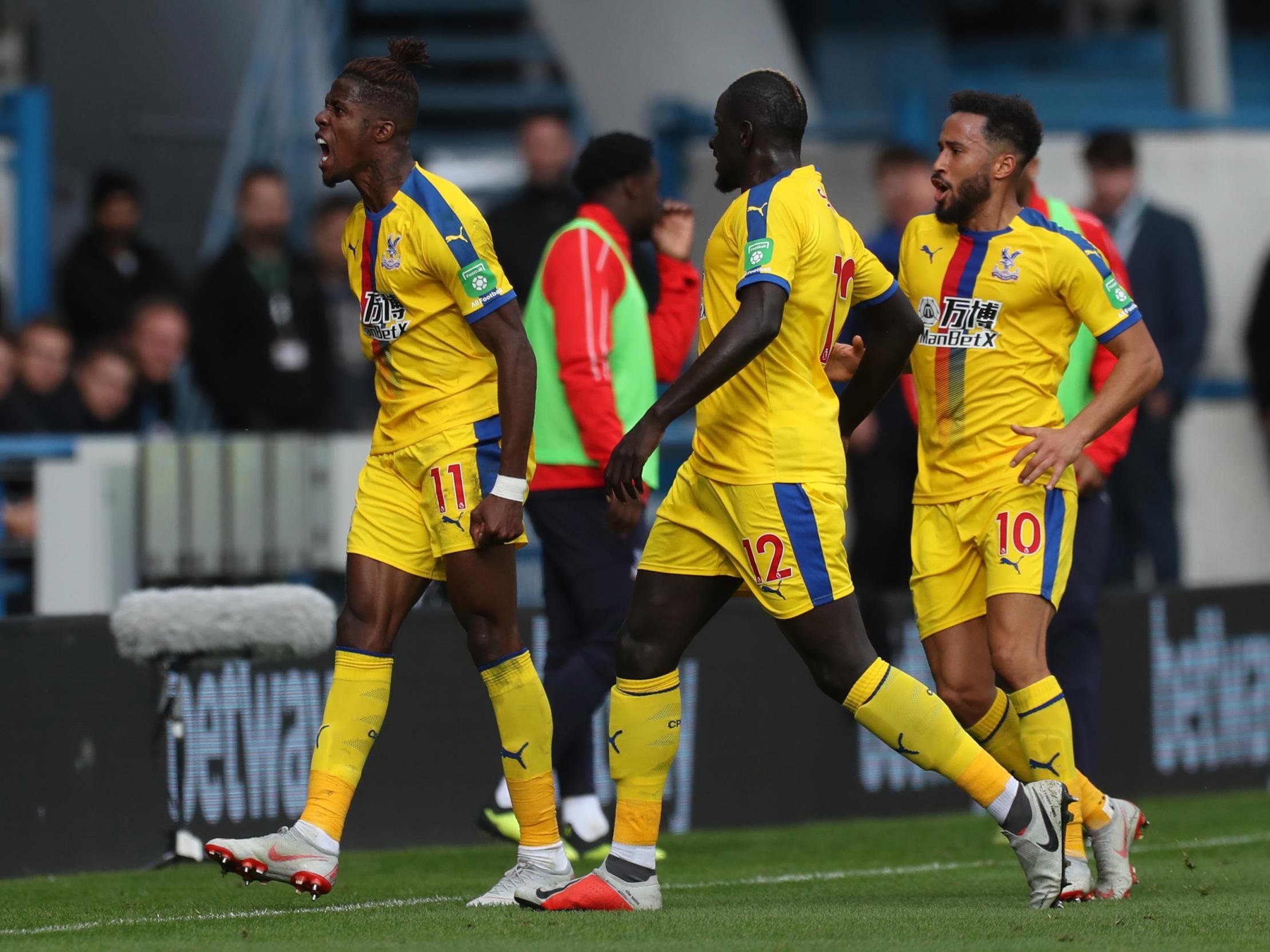 Wilfried Zaha put Palace ahead seven minutes before the break