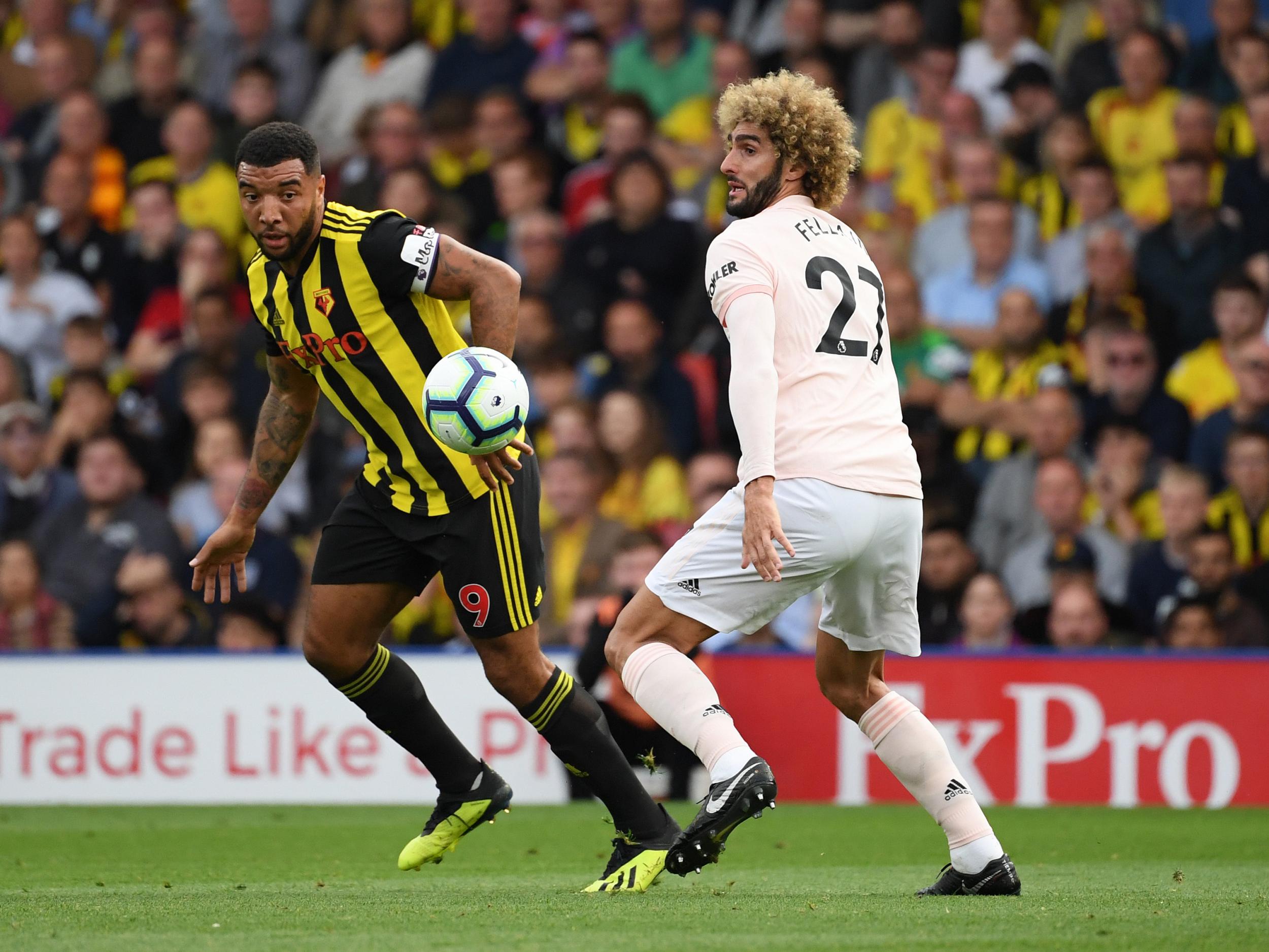 Fellaini in action against Watford