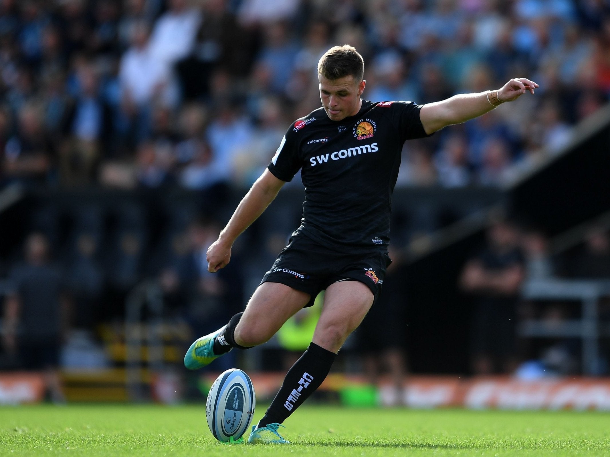 Joe Simmonds kicked three conversions for Exeter