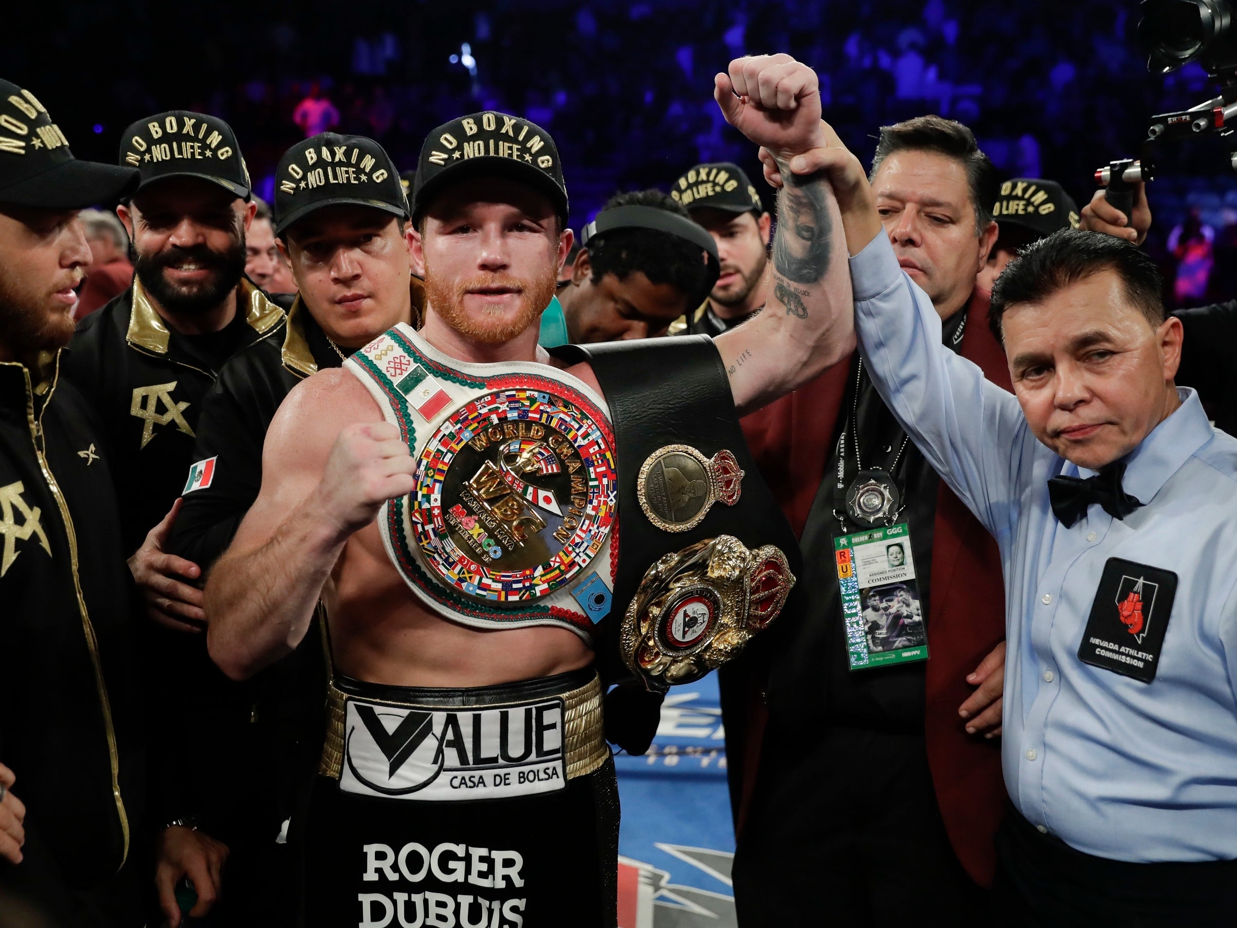 Alvarez is the WBA and WBC middleweight world champion.