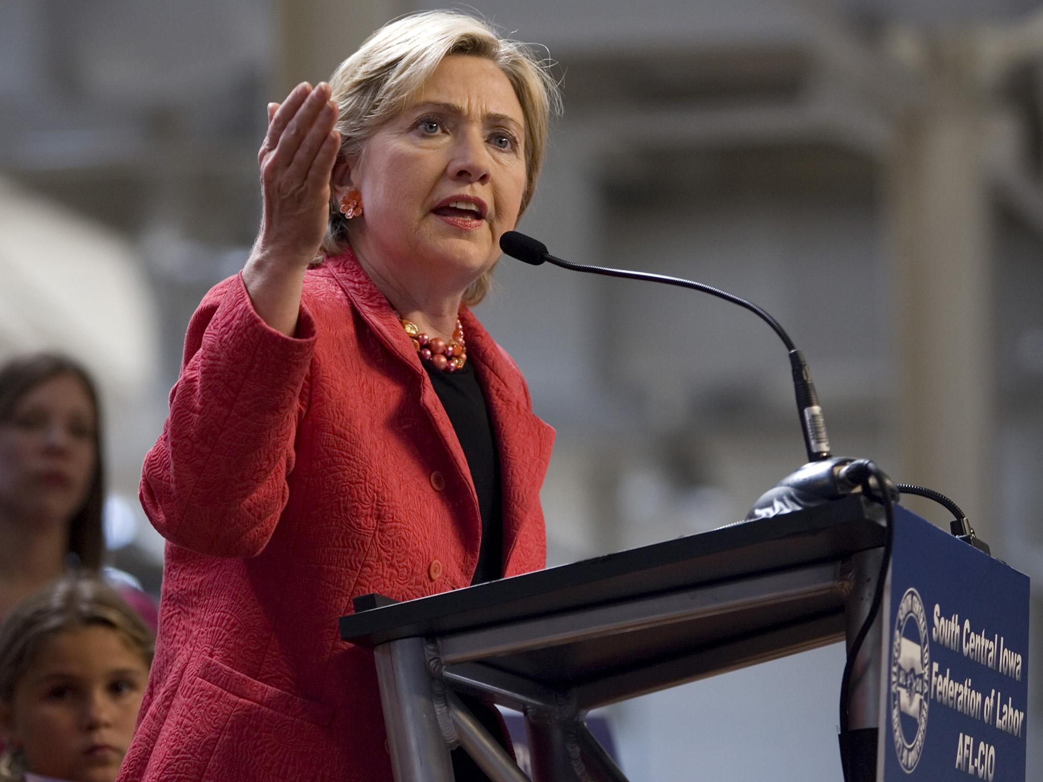 Hillary Clinton said that she believes the investigation into her husband 'come out at the right place'