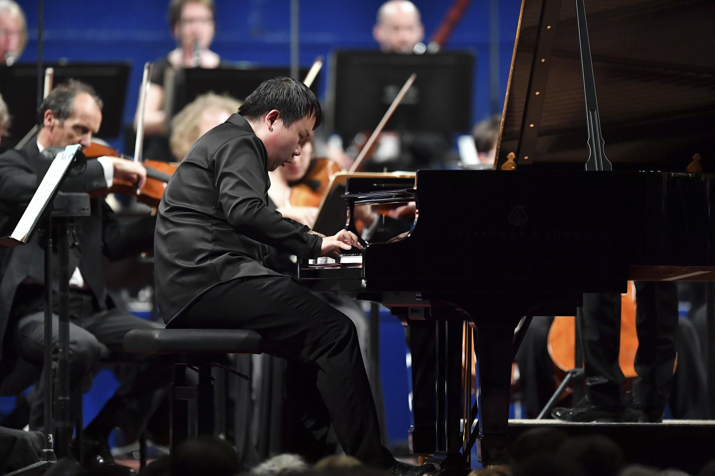 Xinyuan Wang performs in the final of the Leeds International Piano Competition