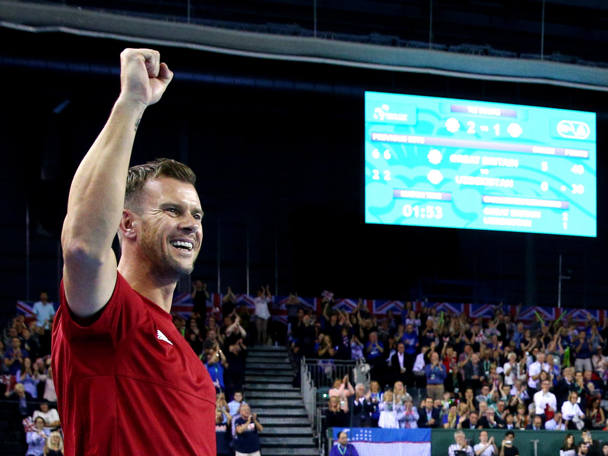 GB captain Leon Smith celebrate’s their success