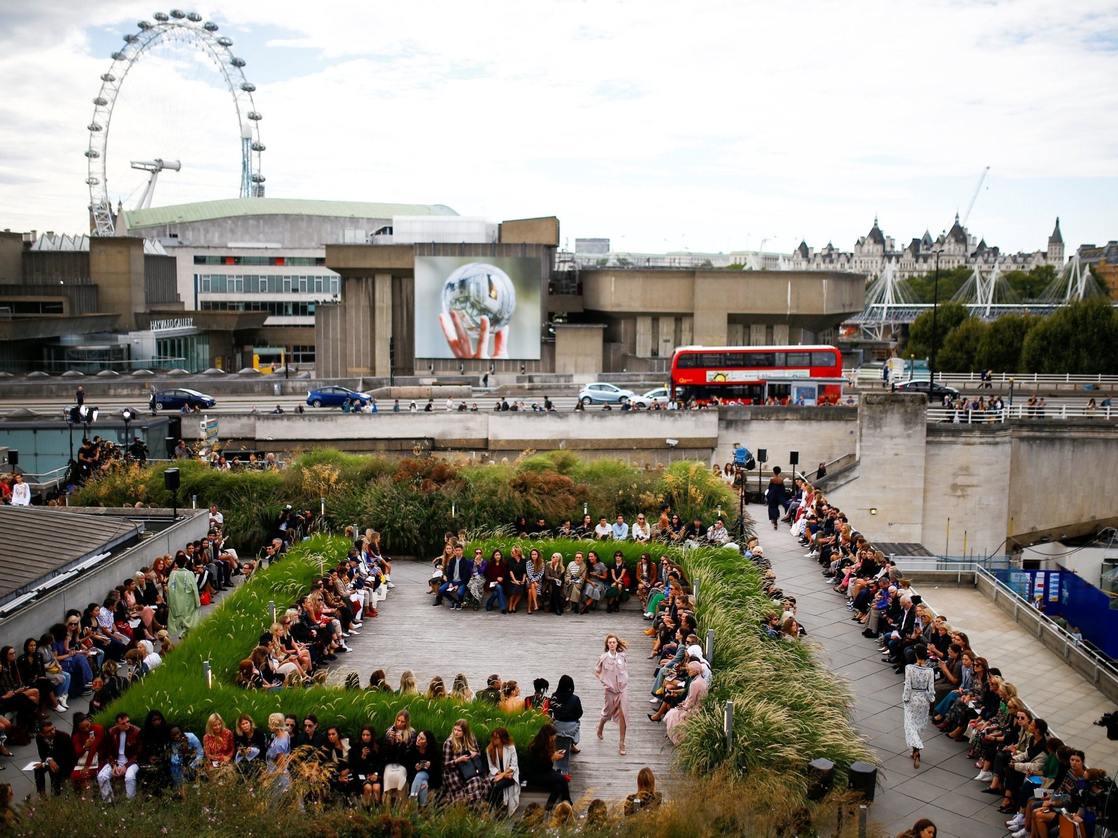 The catwalk show was held at the National Theatre on London's Southbank