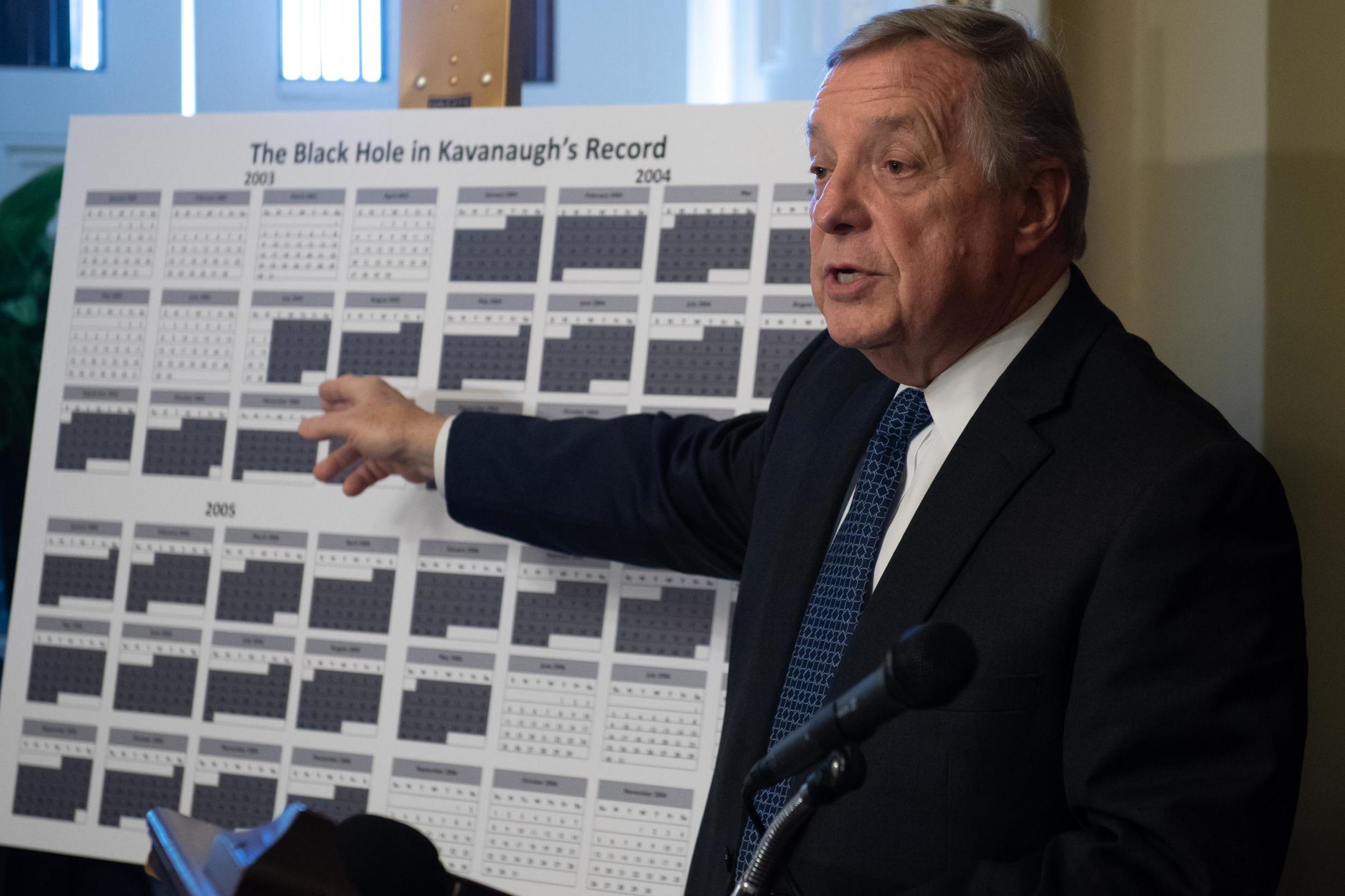 Democratic Senator Dick Durbin has called for the delay of the 20 September vote on Supreme Court nominee Brett Kavanaugh