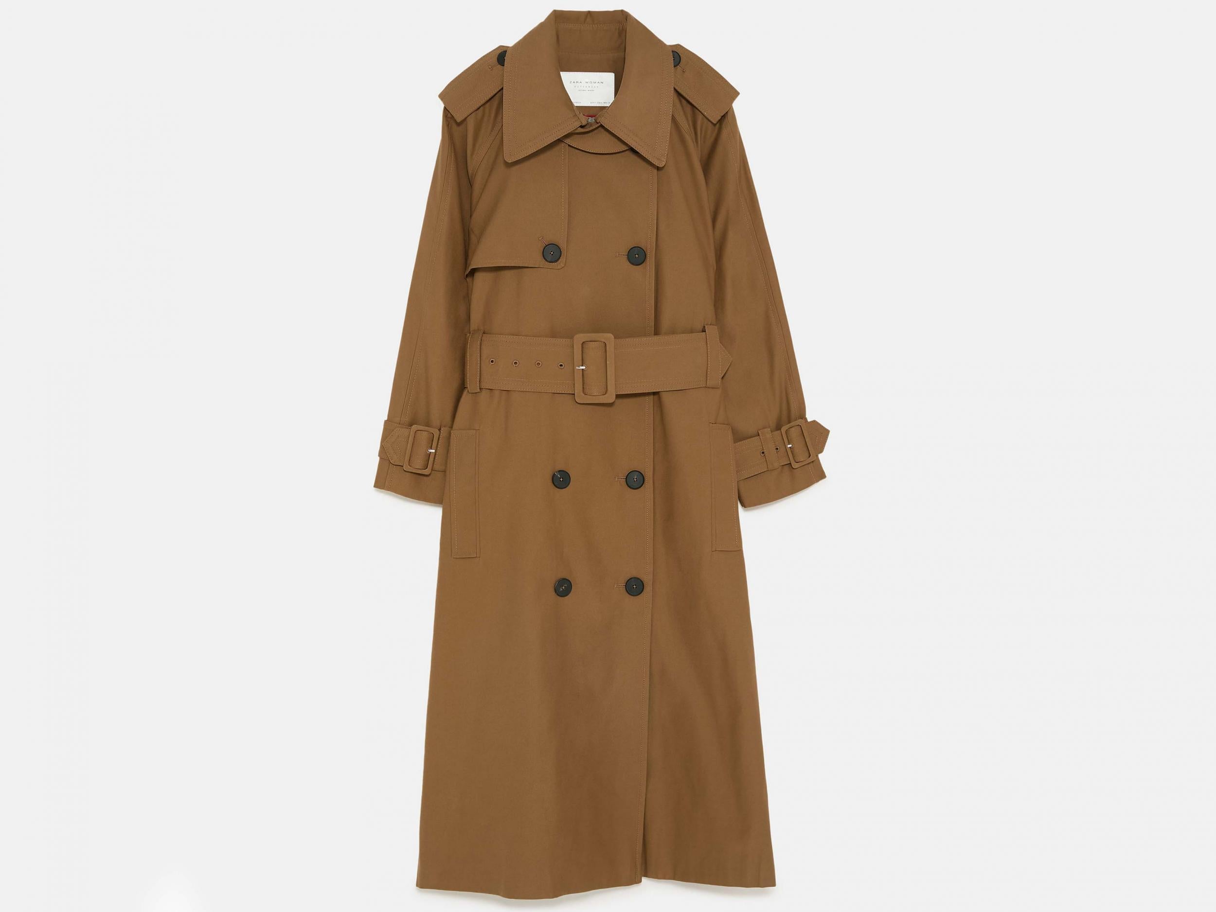 Trench coat with belt, £95.99, Zara