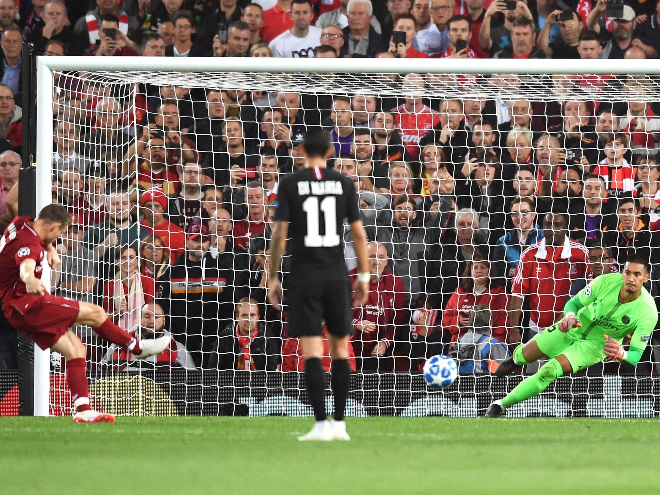 James Milner scores from the penalty spot