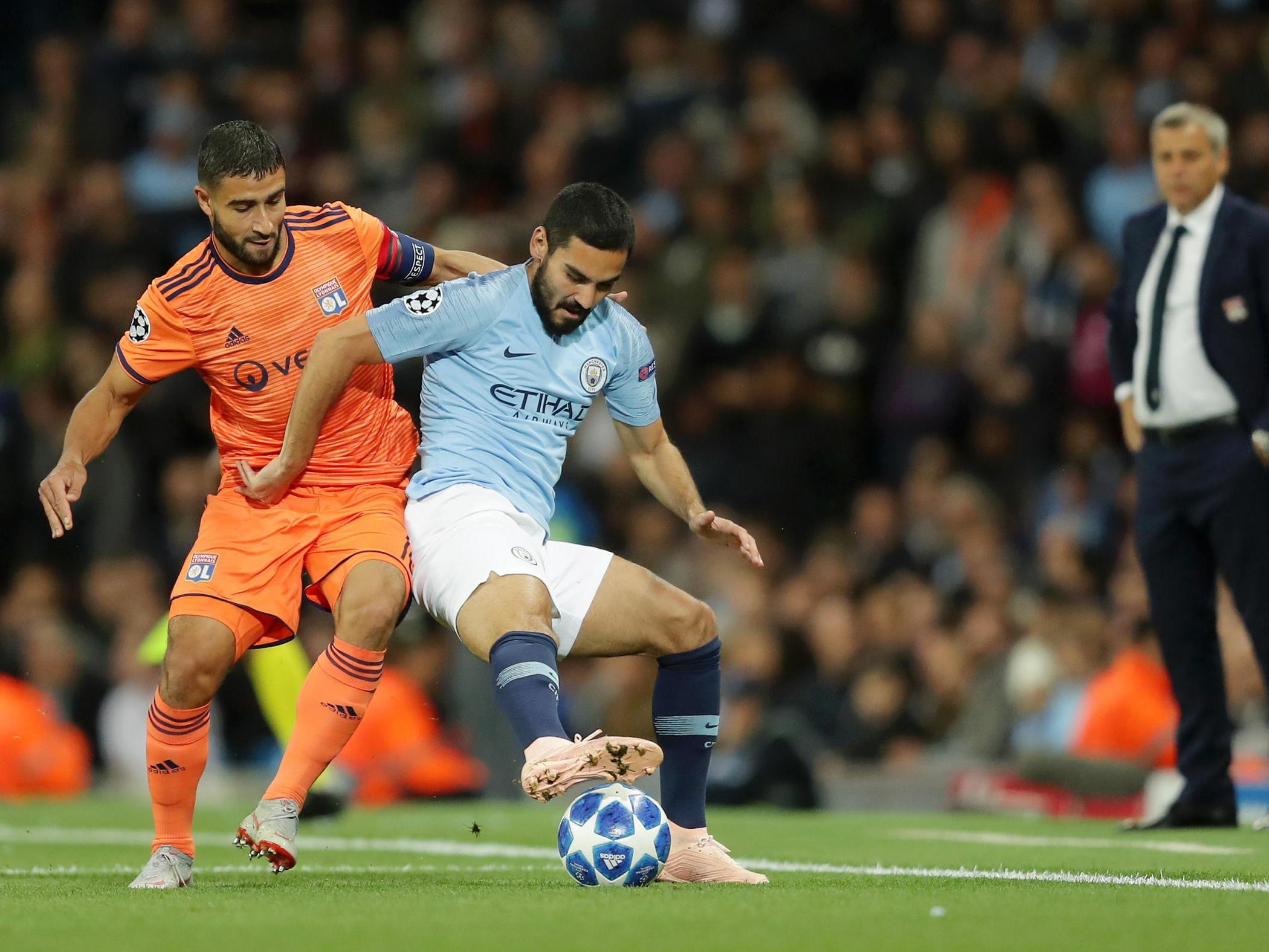 Ilkay Gundogan was substituted early in the second half