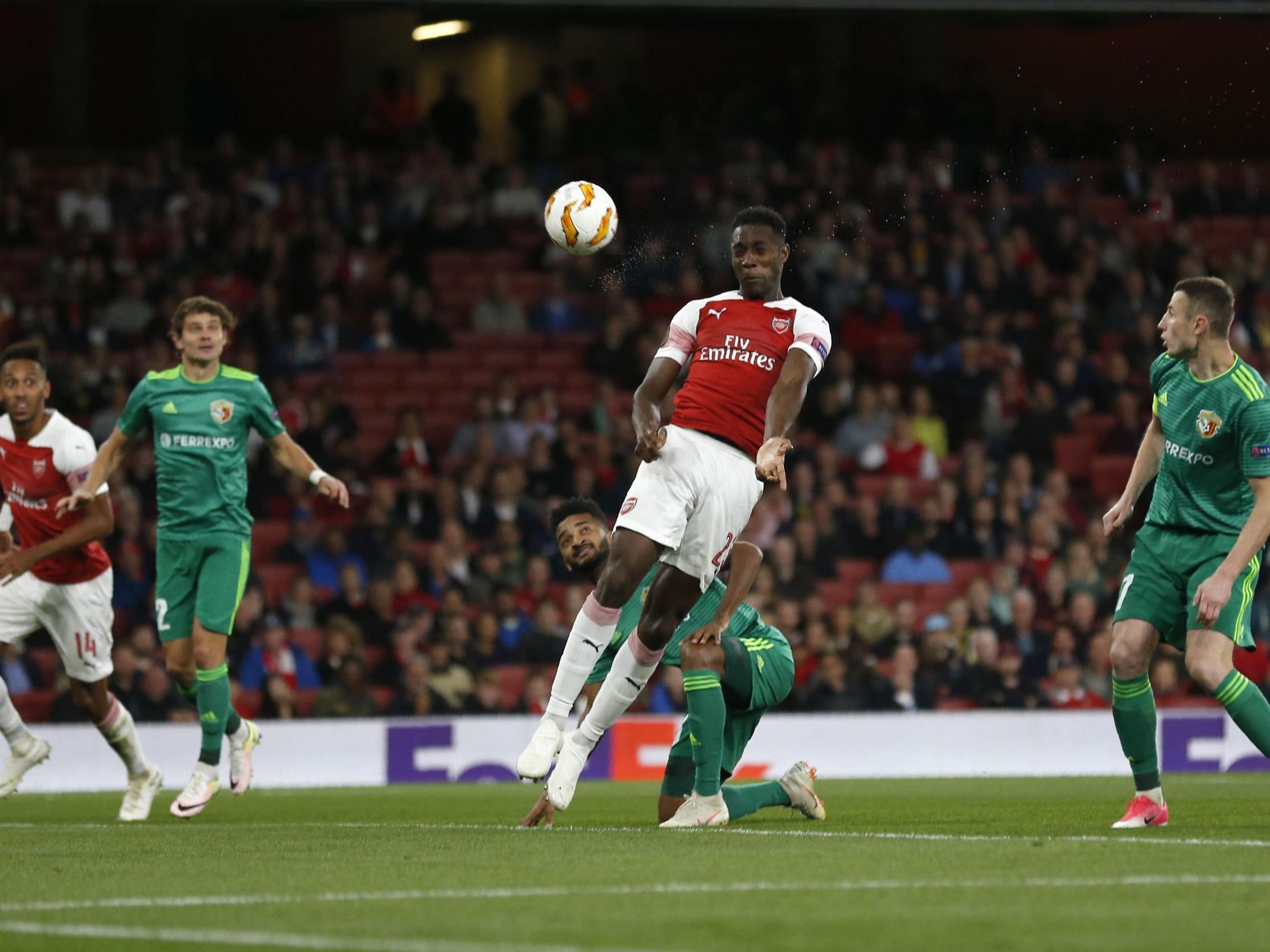 Danny Welbeck headed home Arsenal's second of the night