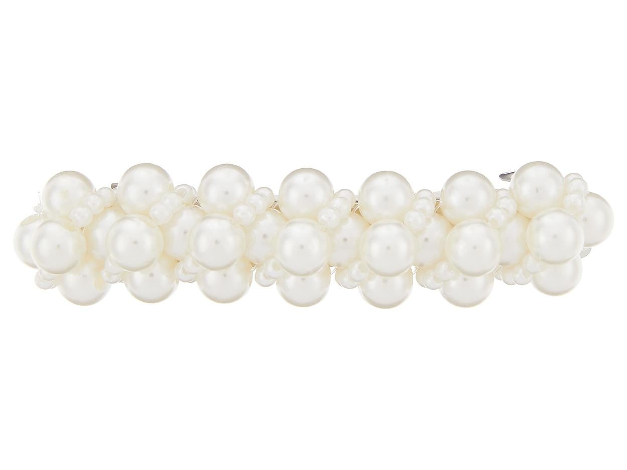 Pearl cluster barrette hair clip, £5, Accessorize